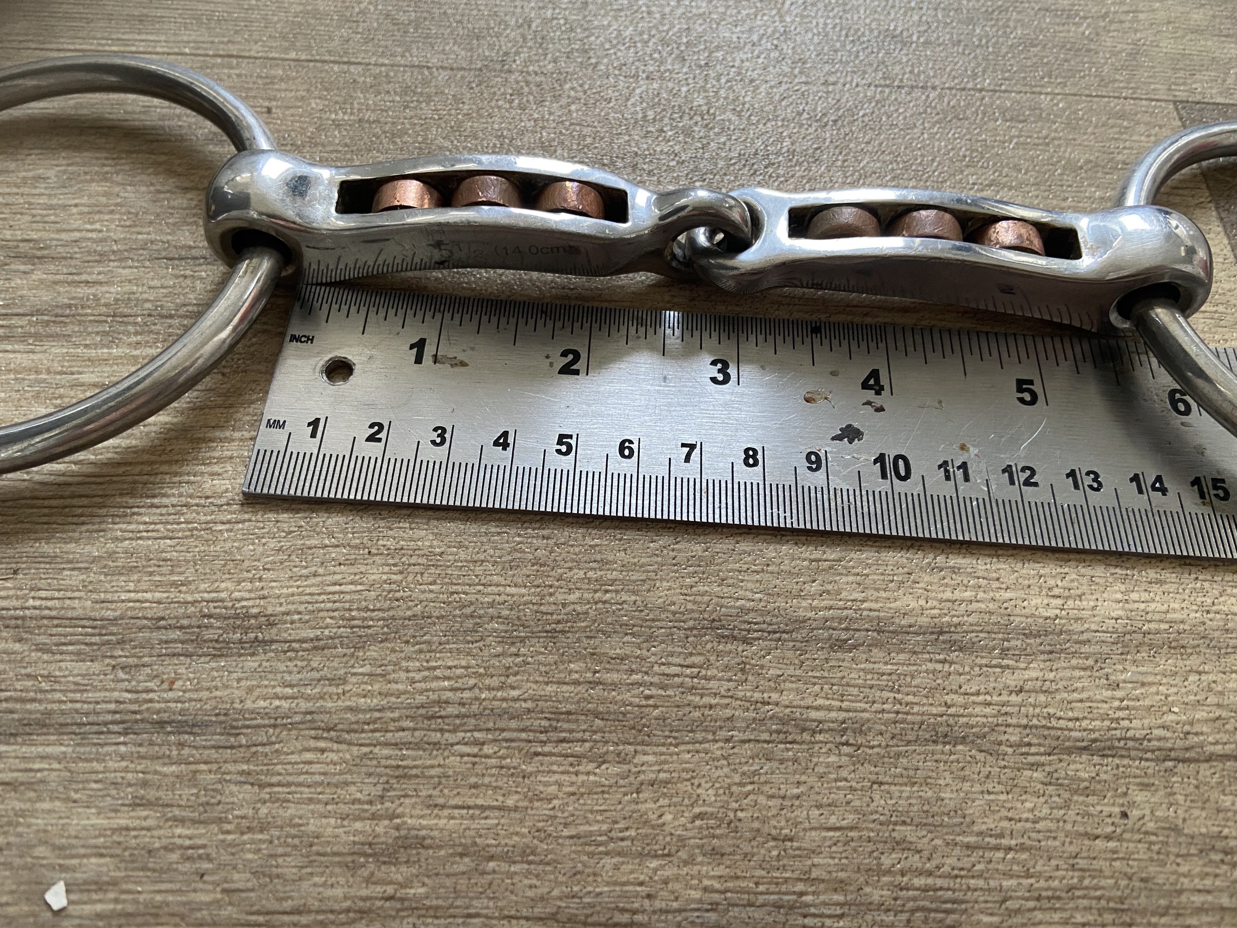 Copper Roller loosering snaffle 5.5”. Used.  VGC