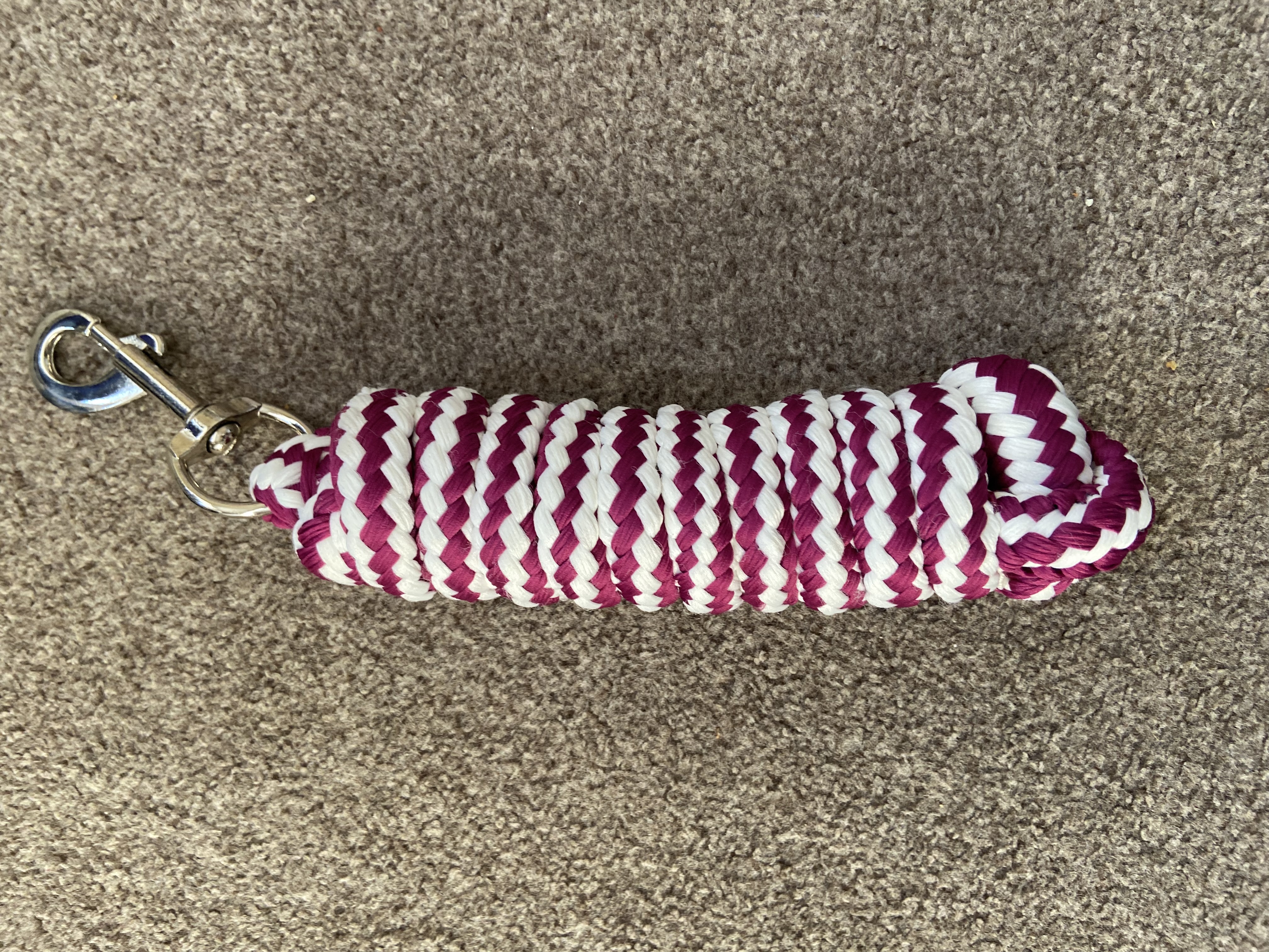 Two tone lead rope with trigger clip.  BN.  Various colours.