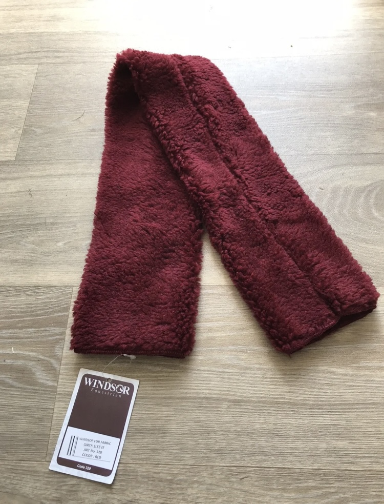 Windsor Equestrian Girth Sleeve. Black or Dark Red. 34” end to end.