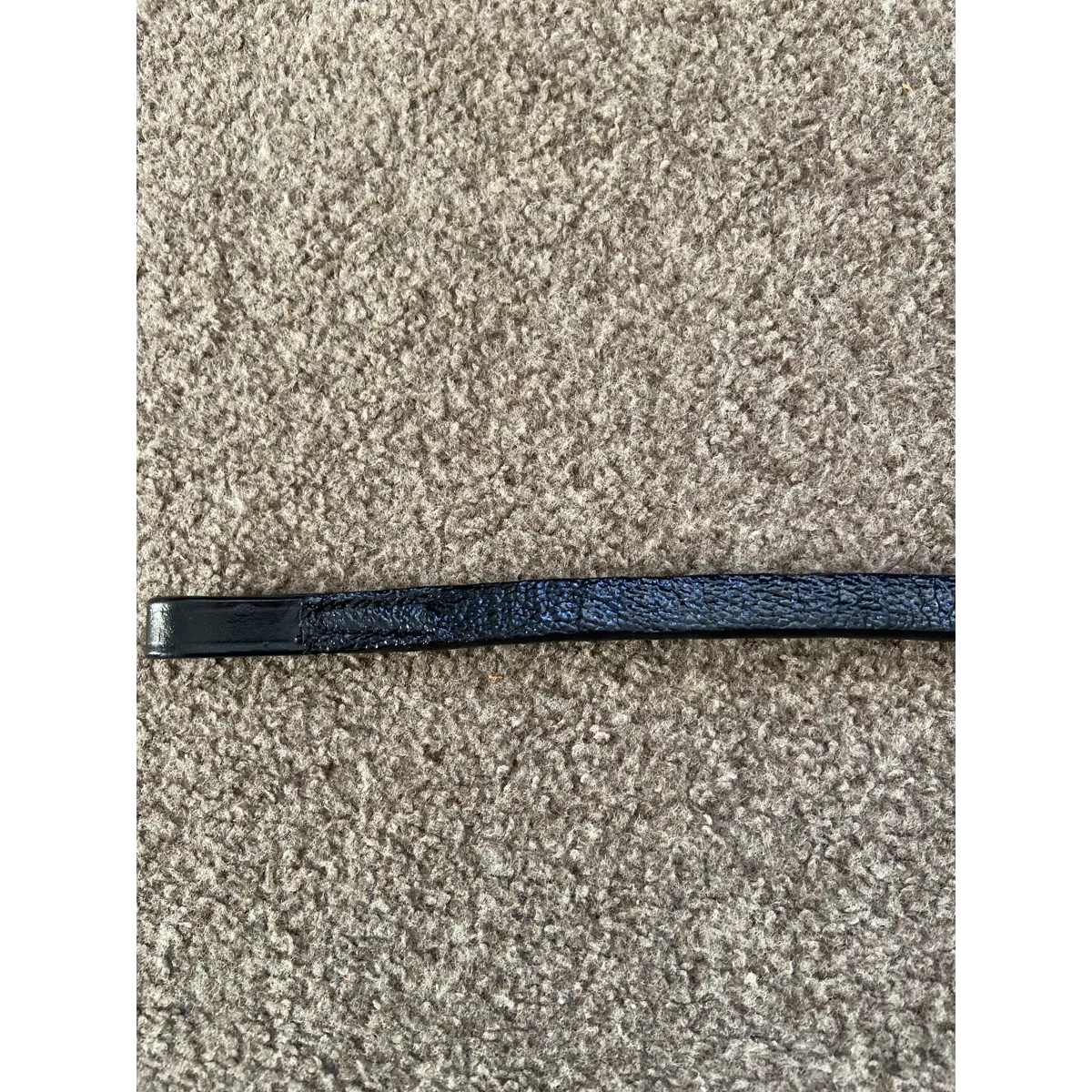 Black Leather metal chain browband.  16.5".  Full size.  BN