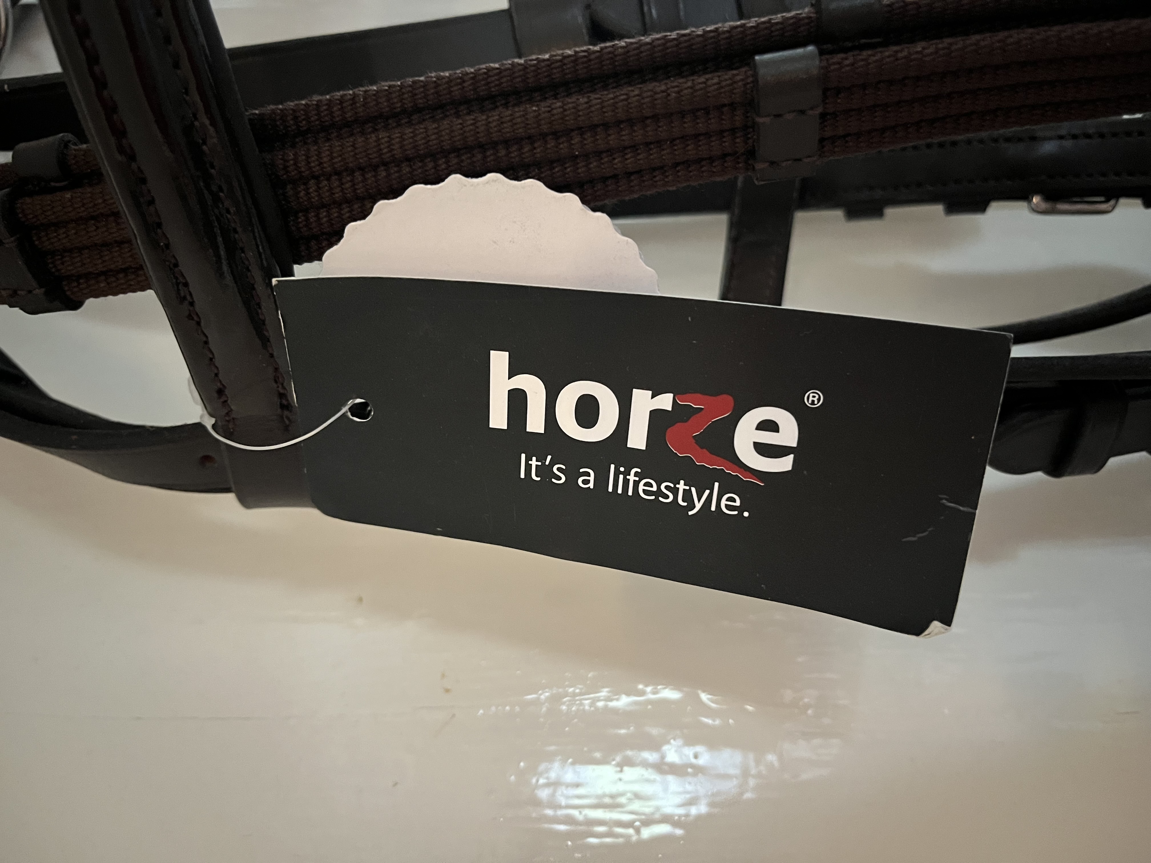 Horze padded patent havana leather bridle. BNWT. Cob size