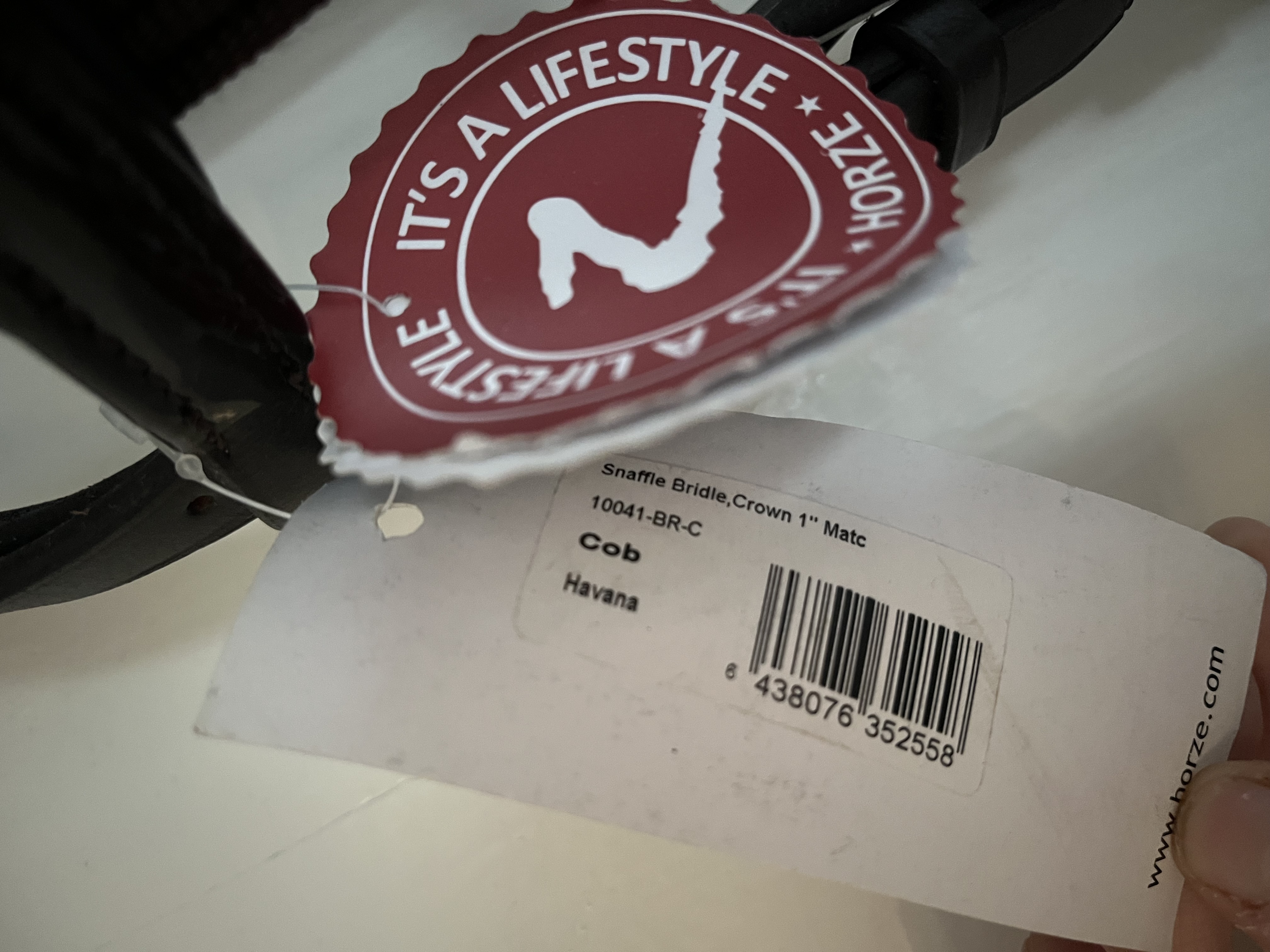 Horze padded patent havana leather bridle. BNWT. Cob size