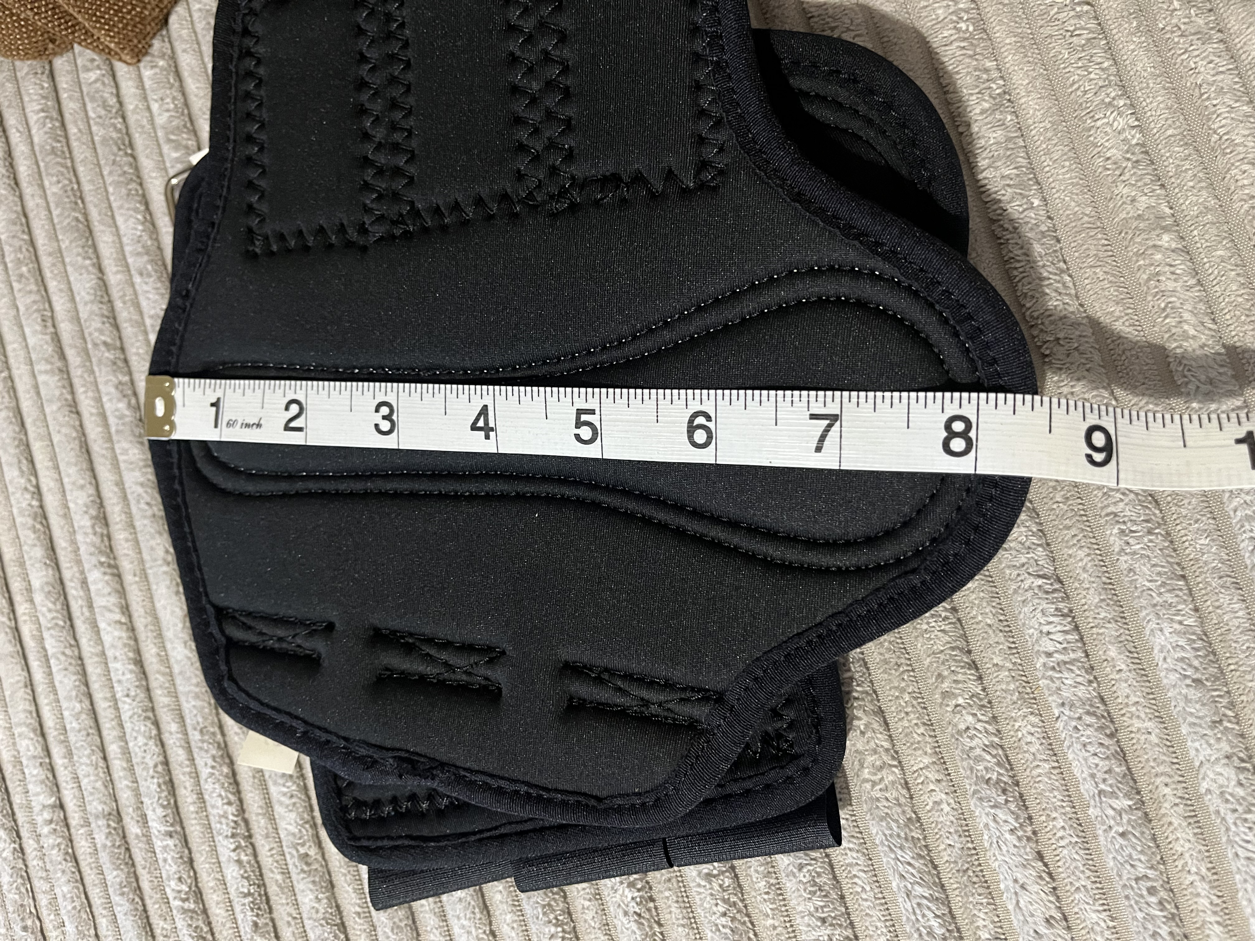 Black neoprene brushing boots.  BN. Small Pony size.