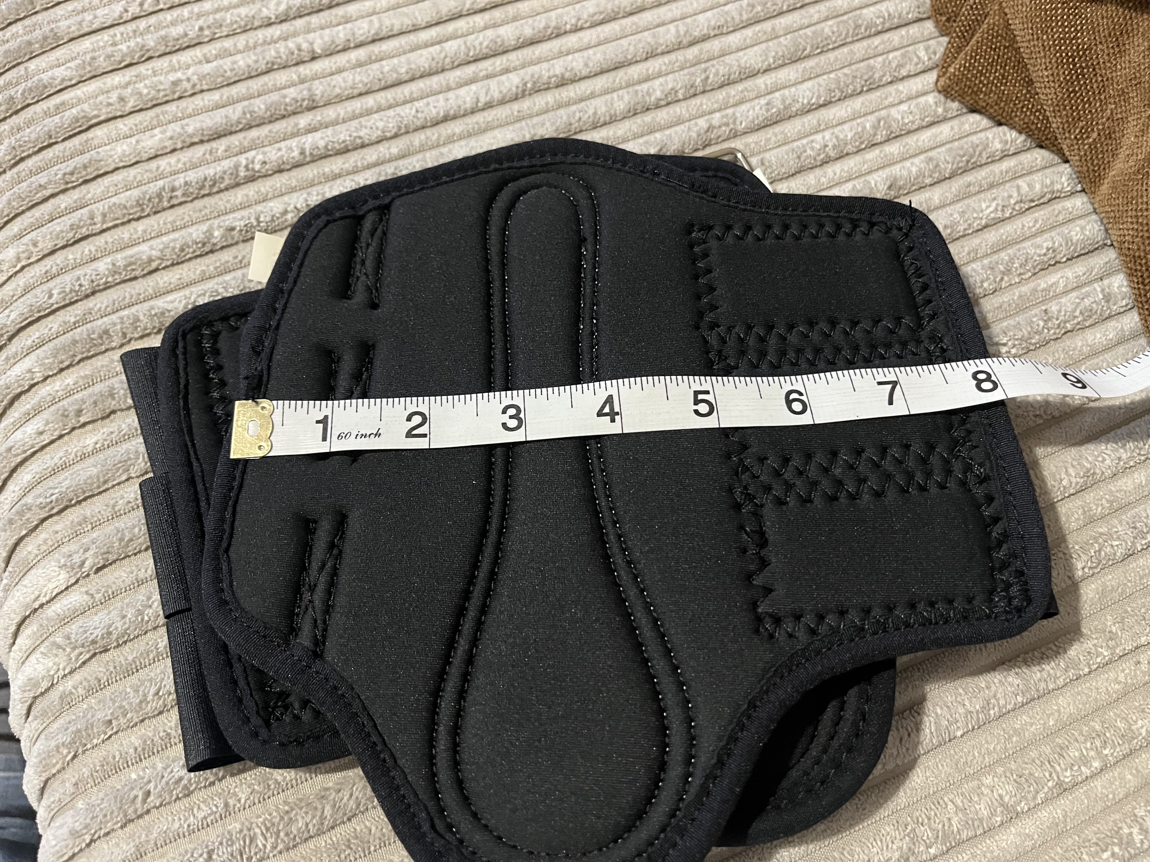 Black neoprene brushing boots.  BN. Small Pony size.