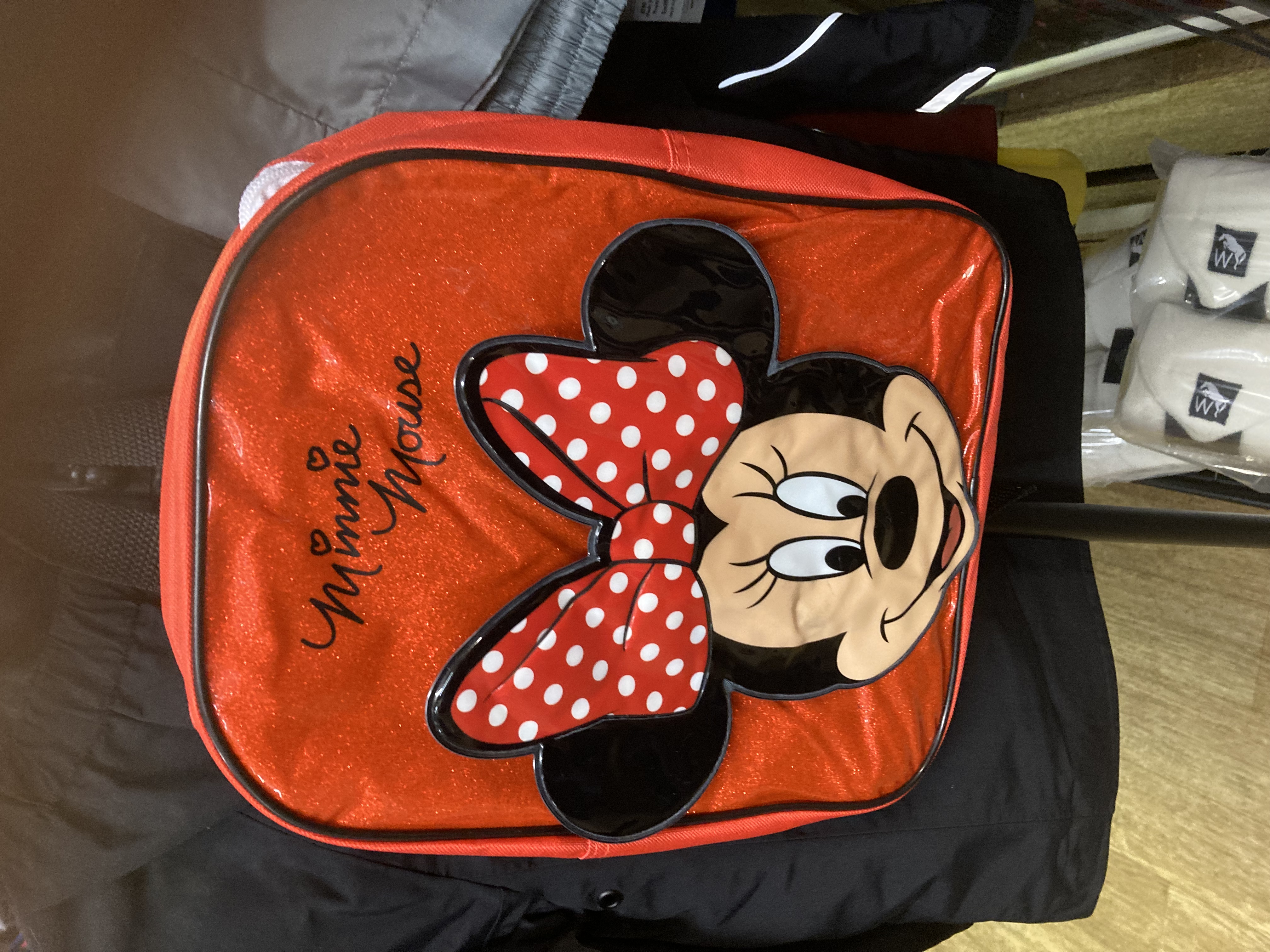 Minnie Mouse or spider man backpack. Approx 13” long.  BNWT.