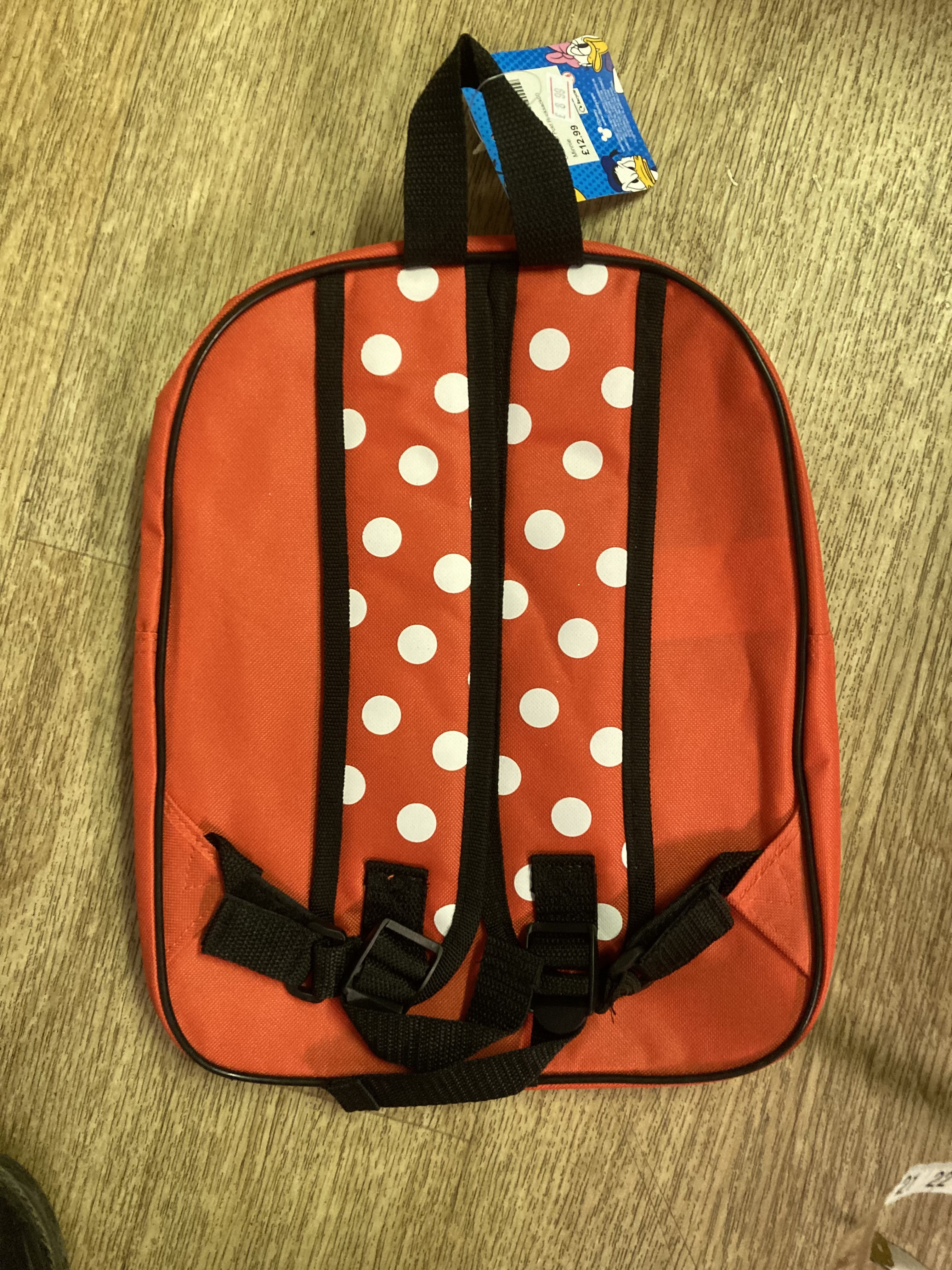 Minnie Mouse or spider man backpack. Approx 13” long.  BNWT.