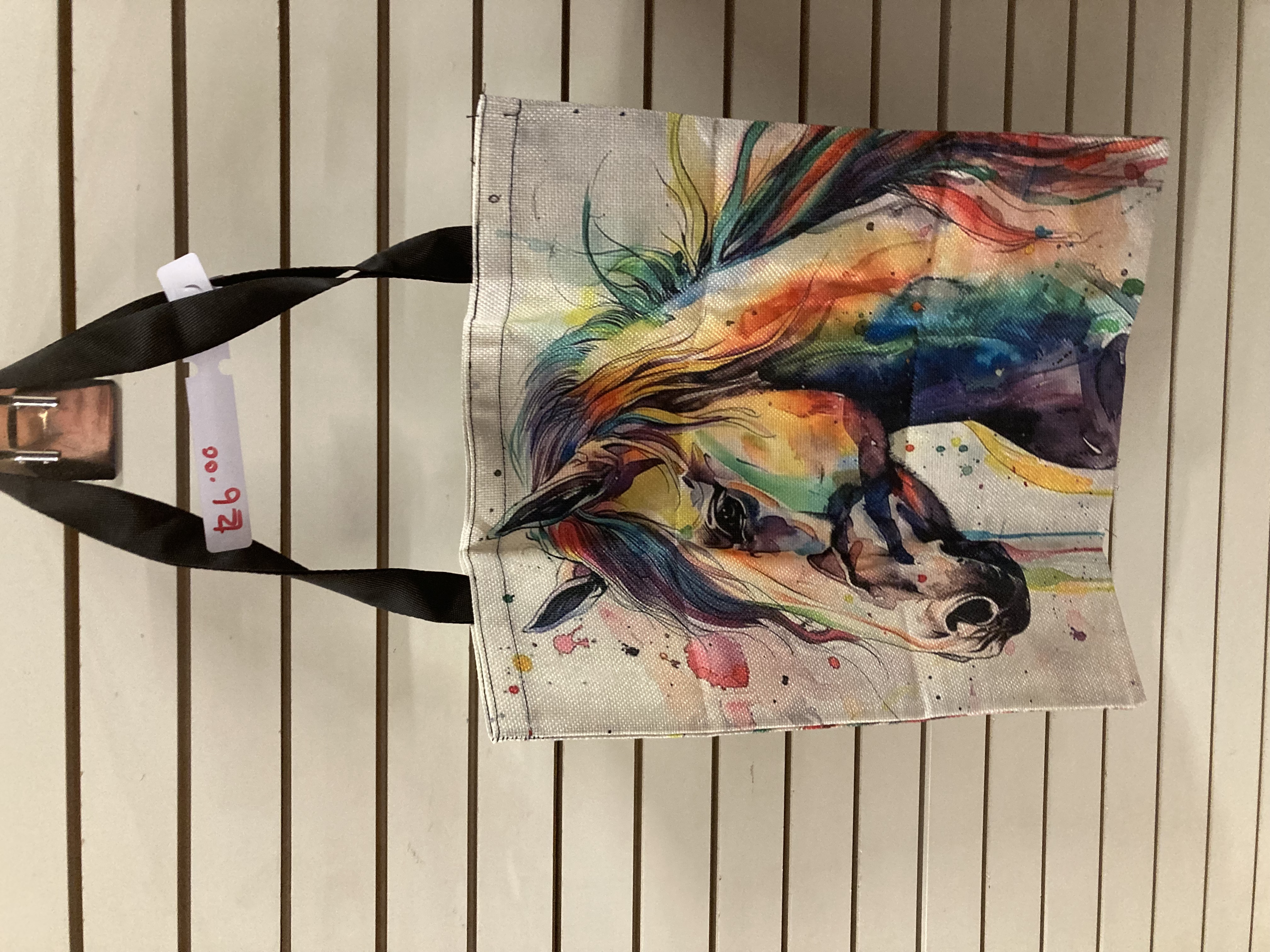 Horse design casual tote bag. 40cm x 35cm. BN.