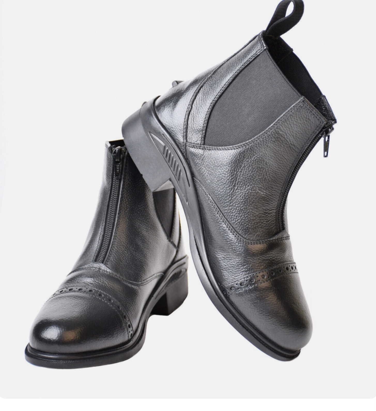 Rhinegold Kentucky Junior Front Zip Paddock Boots.  Black. Size 5