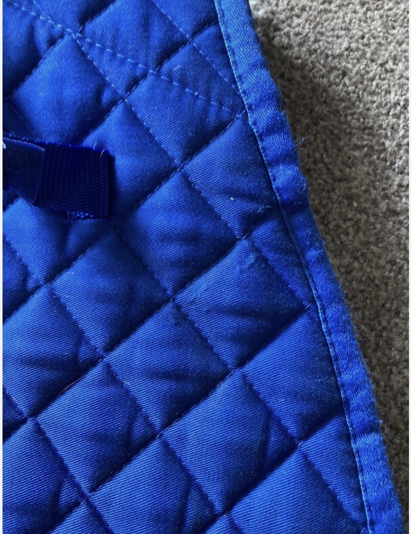 Derby House Royal Blue Pony Size Quilted numnah. Preowned