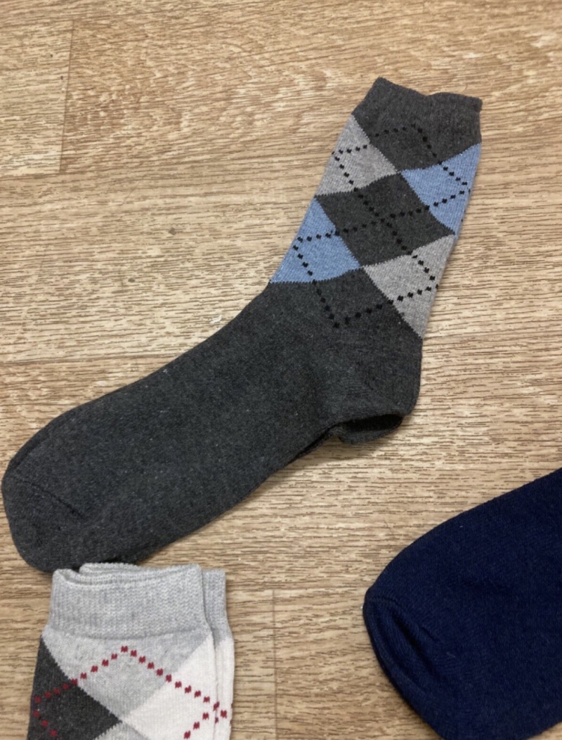 Mens thermal argyle socks. One size. BN