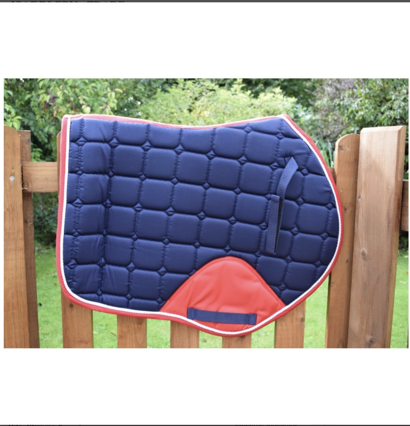 Sheldon close contact jump saddle pad. Red/Blue. Cob size. BNIB