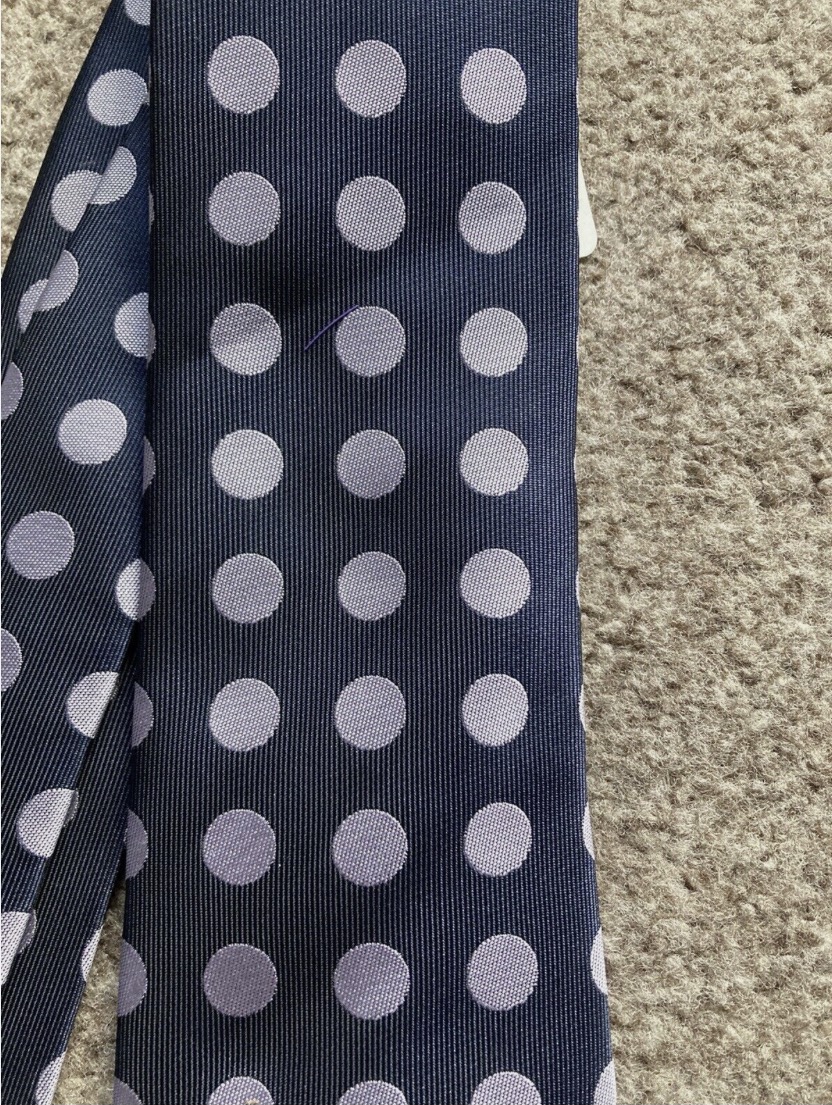 Equetech Adults Navy tie with Lilac spots.  BNWOT.