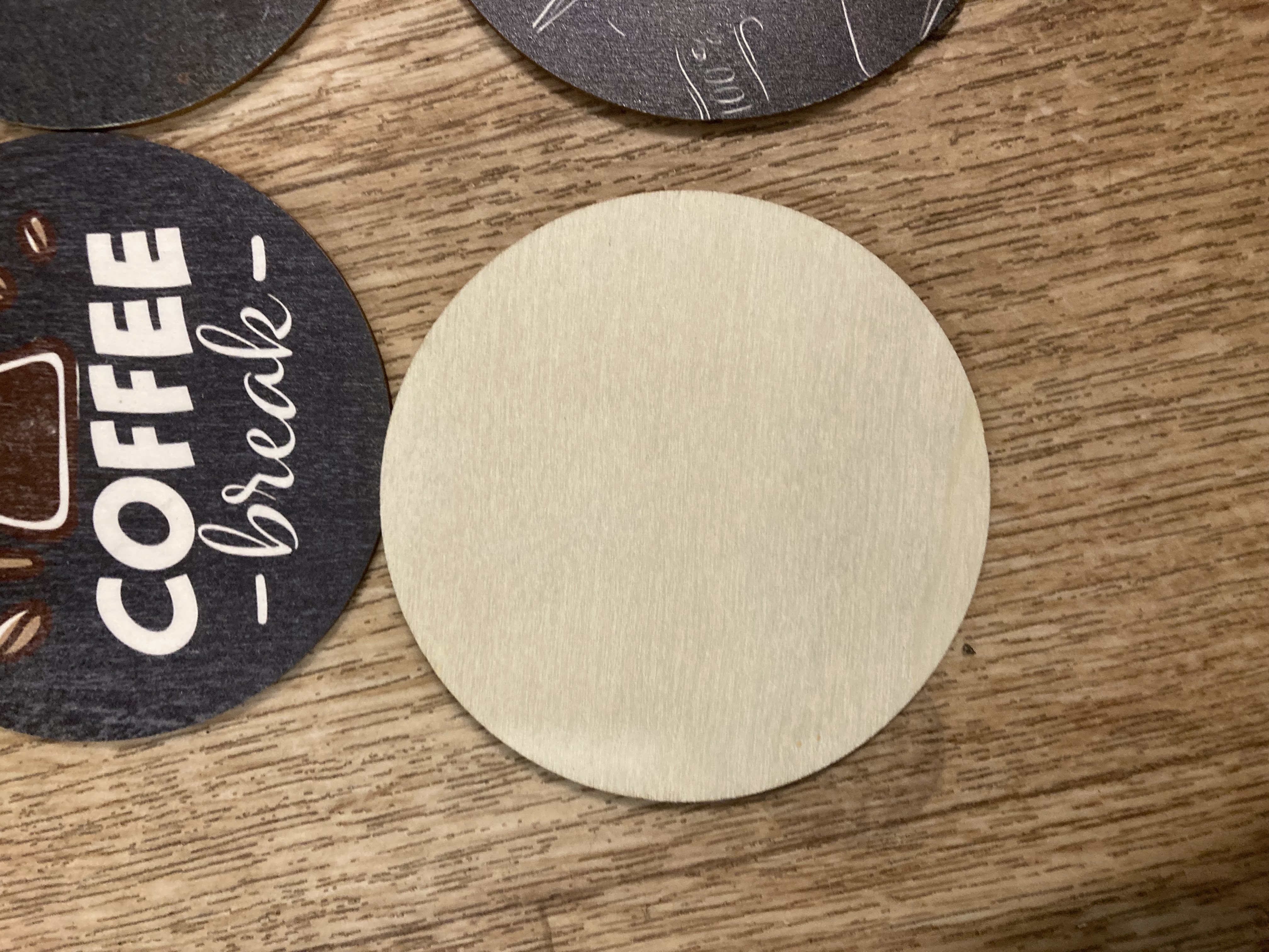 Set of 8 coffee themed coasters