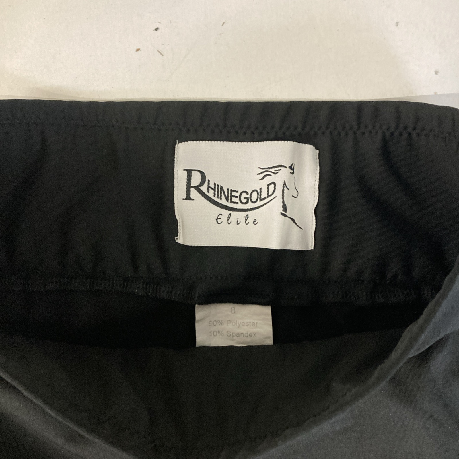 Rhinegold ladies everyday riding tights in black. Size 8. Preowned. VGC