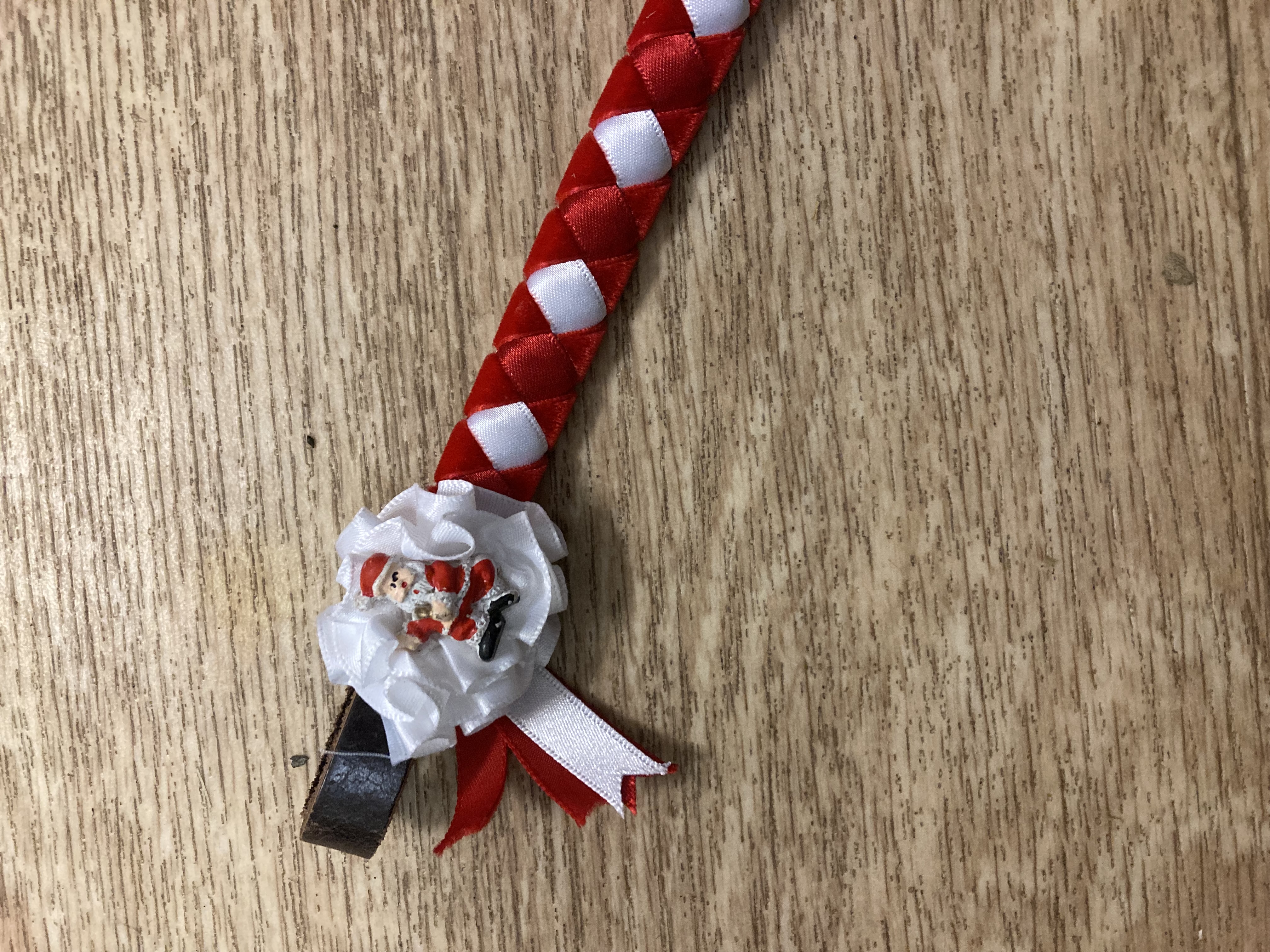 Elico Christmas santa browband. BNWT. Cob size. Brown leather