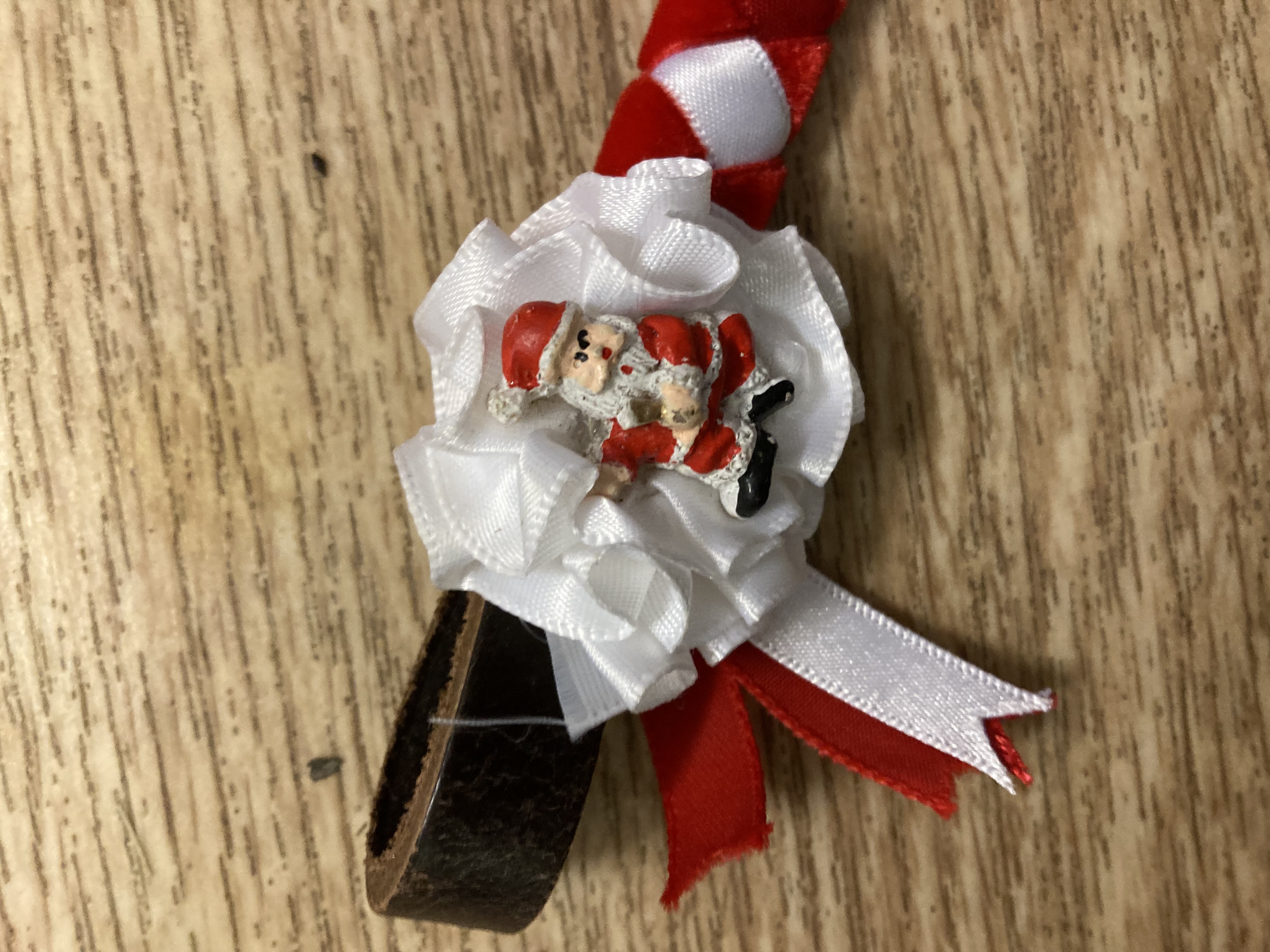 Elico Christmas santa browband. BNWT. Cob size. Brown leather