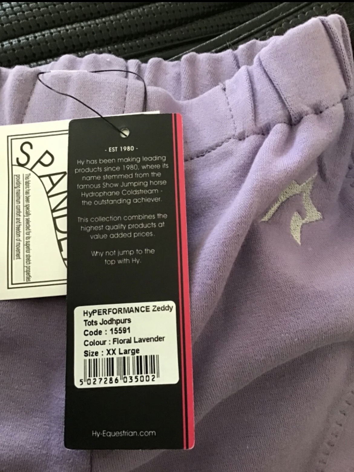 Hy performance Zeddy Chirldrens jodphurs. XXL age 6-7. Lilac. BNWT.