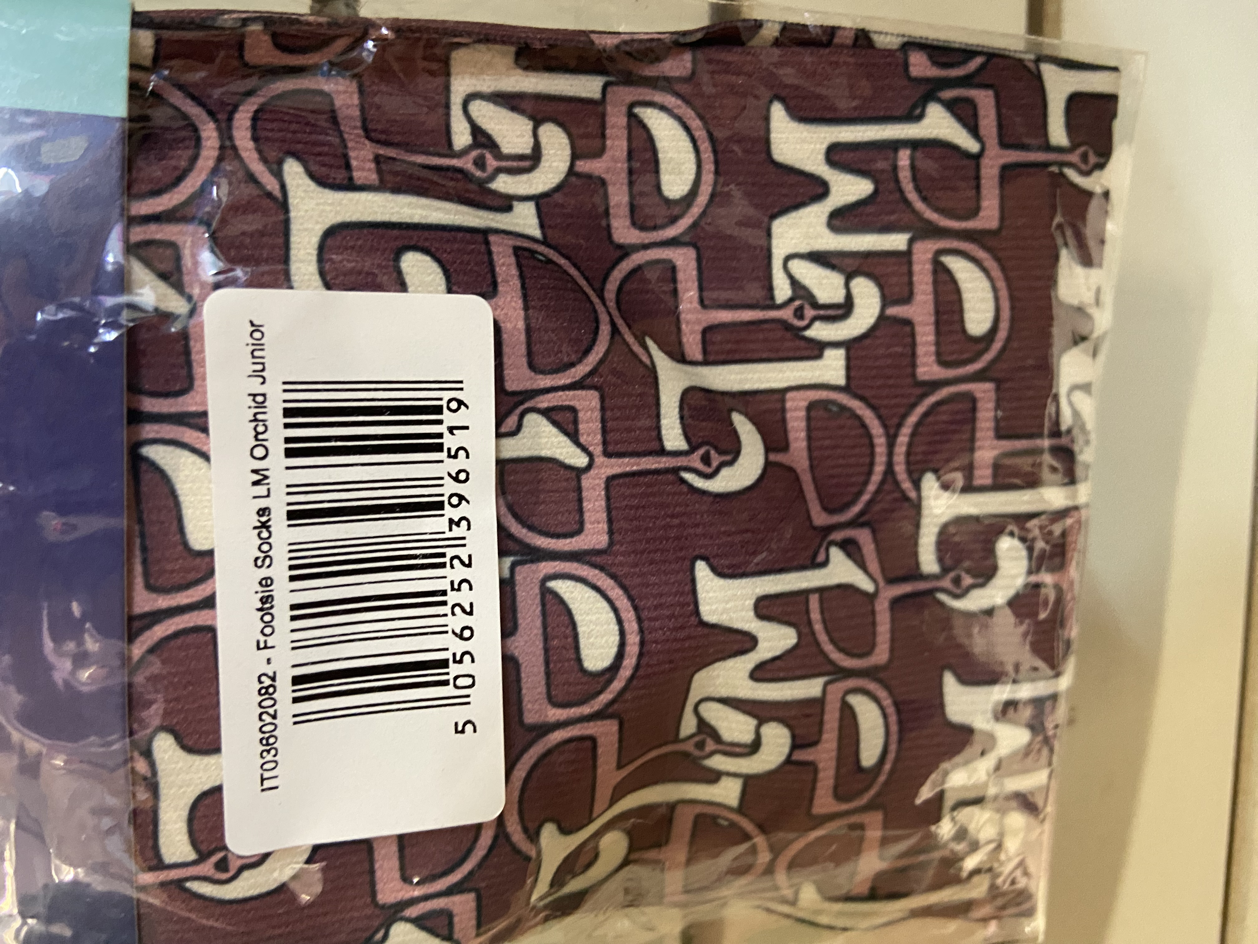 LeMieux Footsie Socks LM Orchid Junior. BNWT