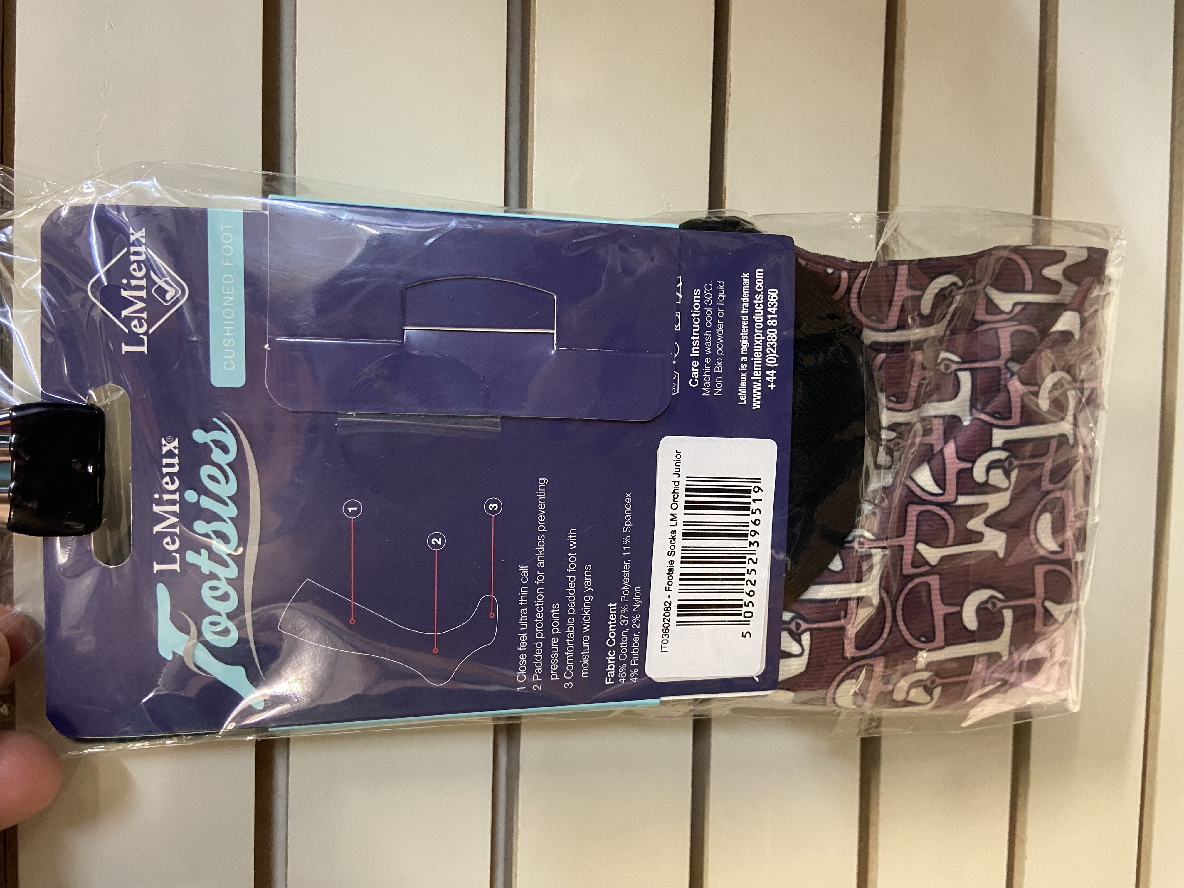 LeMieux Footsie Socks LM Orchid Junior. BNWT
