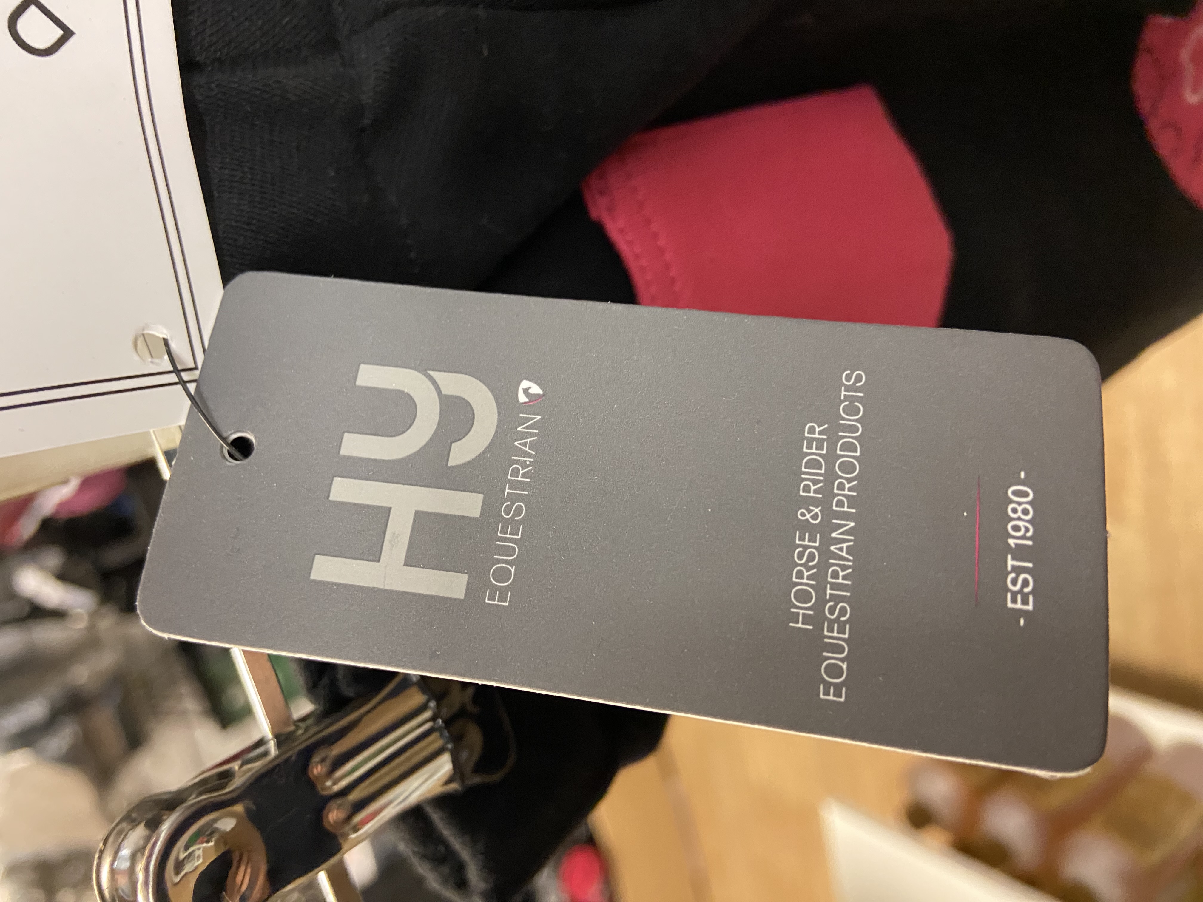 Hy Equestrian Heart Tots Jodphurs Black/Pink. Small (Age 2 approx)