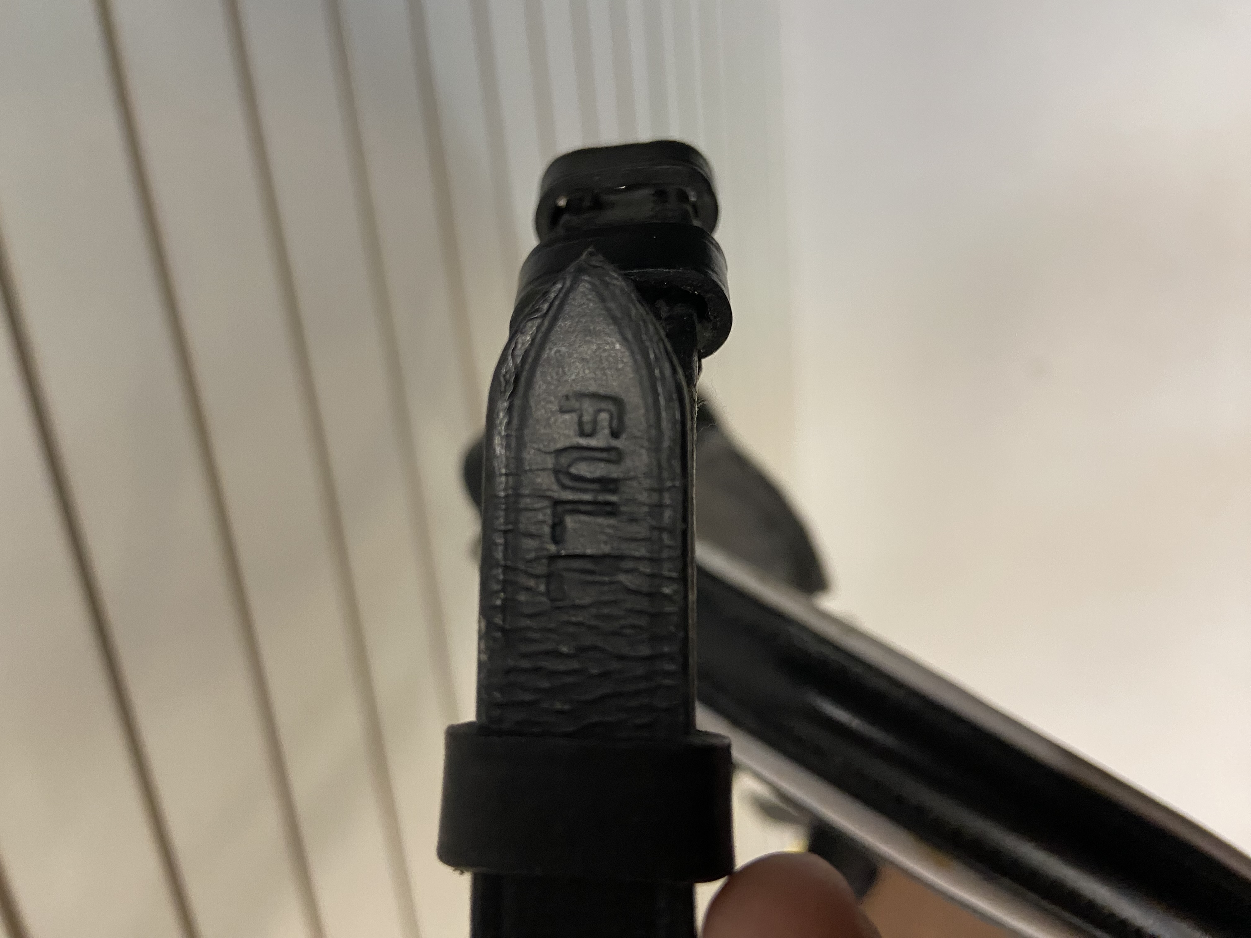 Full size Rhinegold flash bridle with diamante browband. Black. Preowned. Good condition