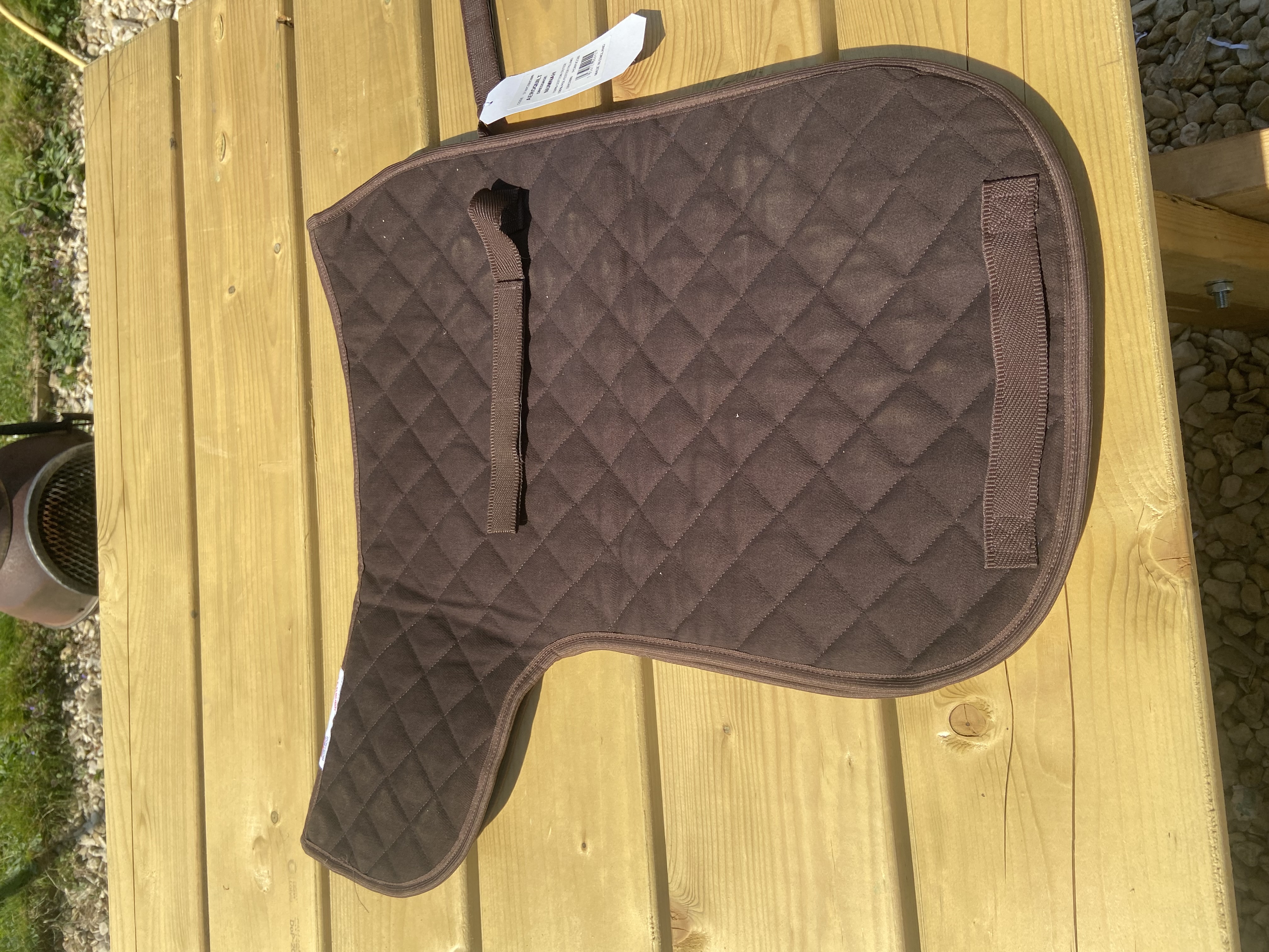 Aerborn Brown Quilted Dressage numnah BNWT. Pony/cob size 19” across spine