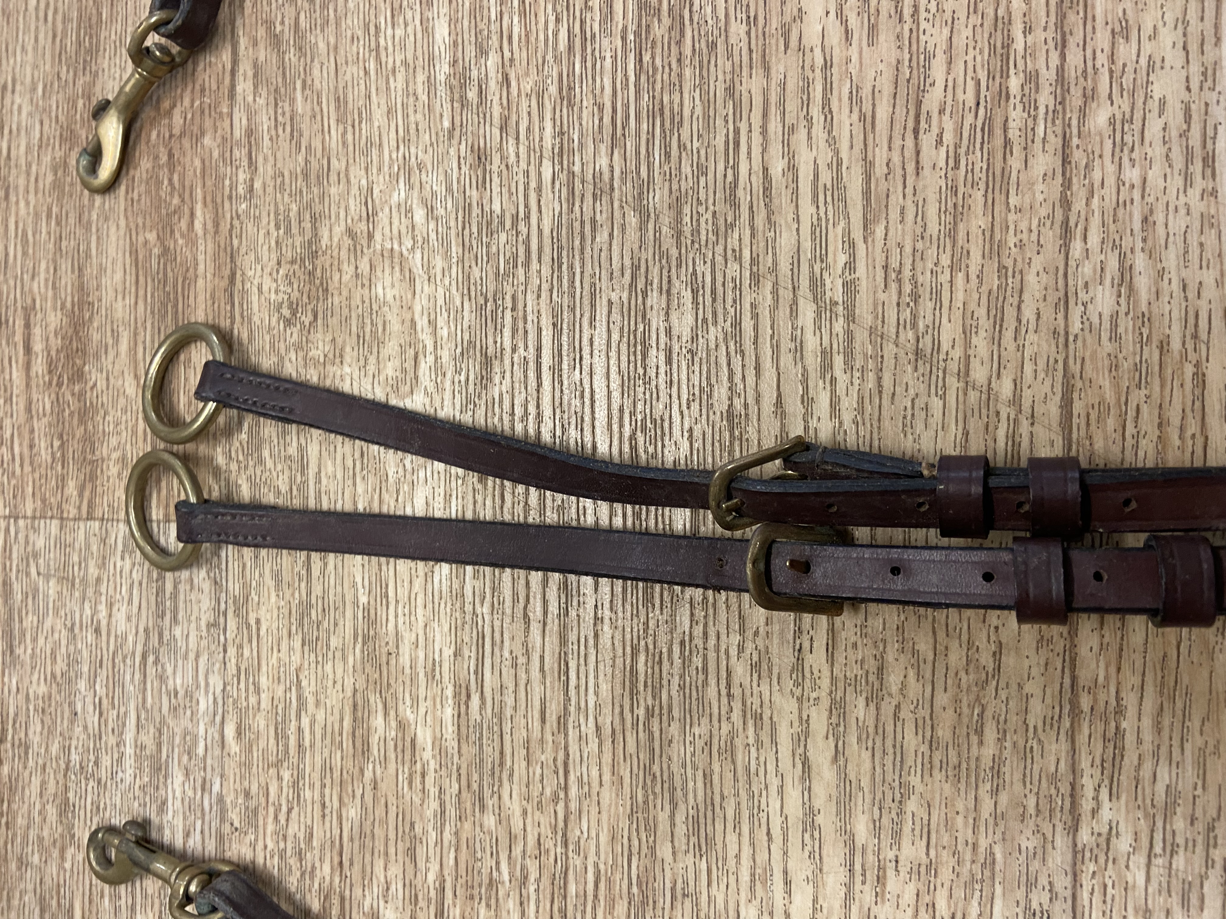 Three point elasticated breastplate with martingale attachment. Cob size. Preowned