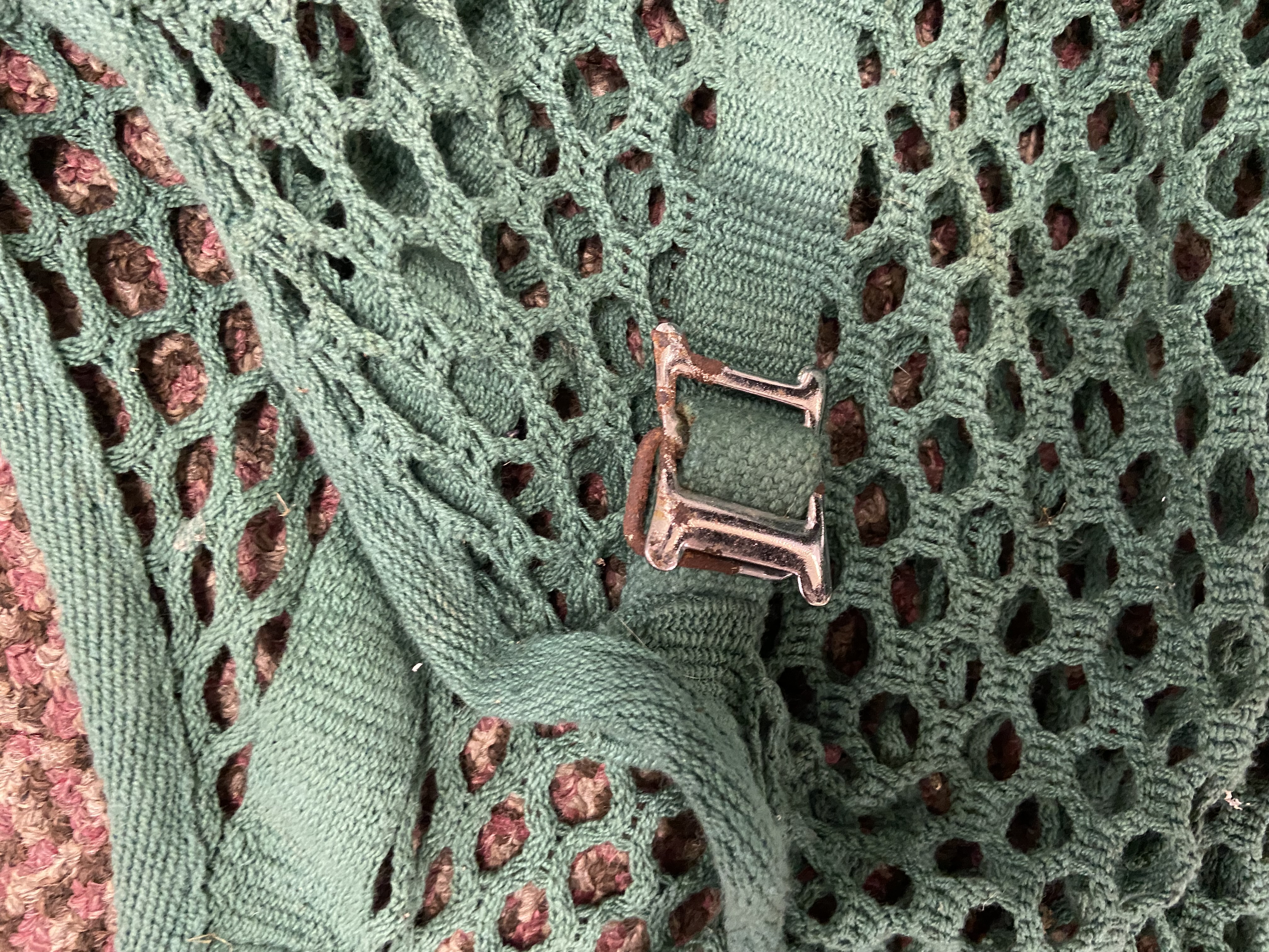 Vintage horse sweat rug. Used condition. Approx 4ft 8in.