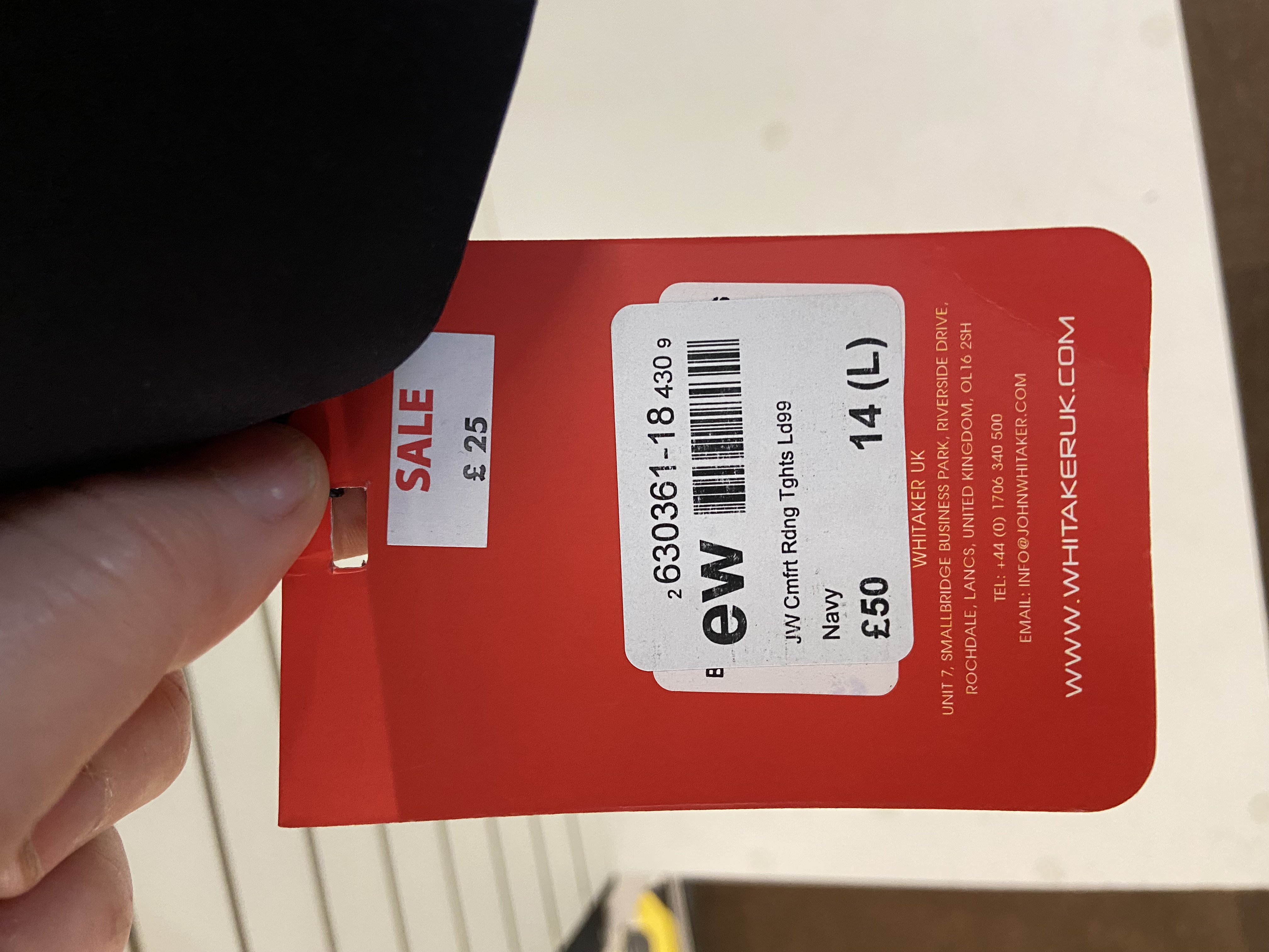 John Whitaker. Full silicon seat comfort Riding tights in Navy. BNWT.