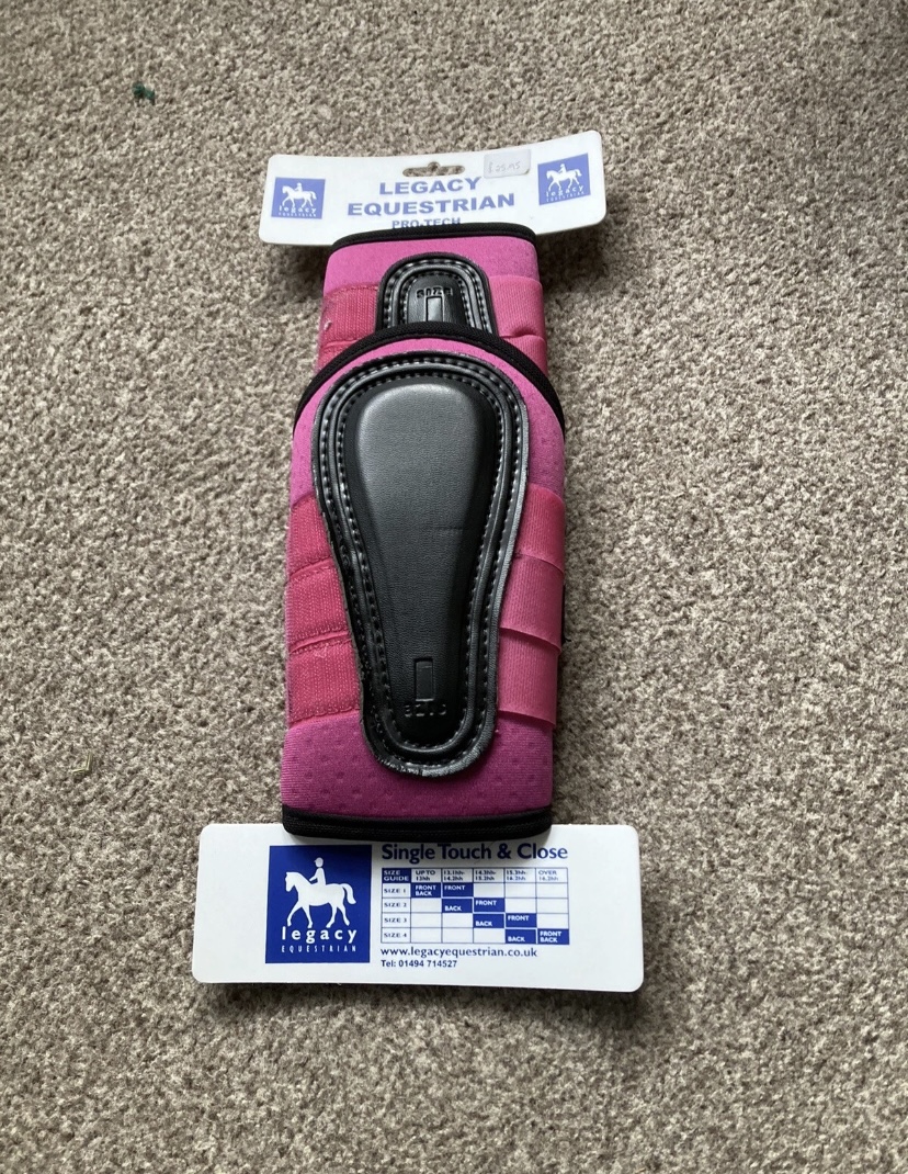 Legacy Breathable Brushing boots.  Hot Pink./Black.  Size 1