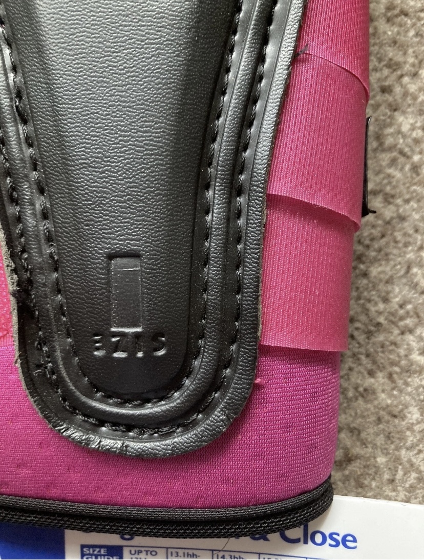 Legacy Breathable Brushing boots.  Hot Pink./Black.  Size 1