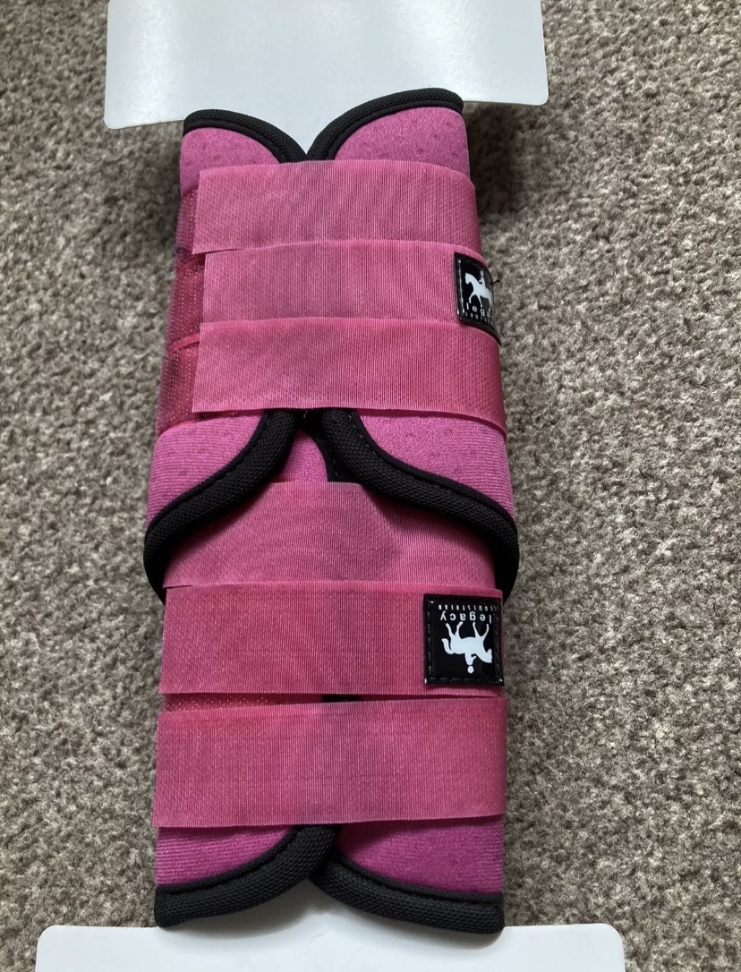 Legacy Breathable Brushing boots.  Hot Pink./Black.  Size 1