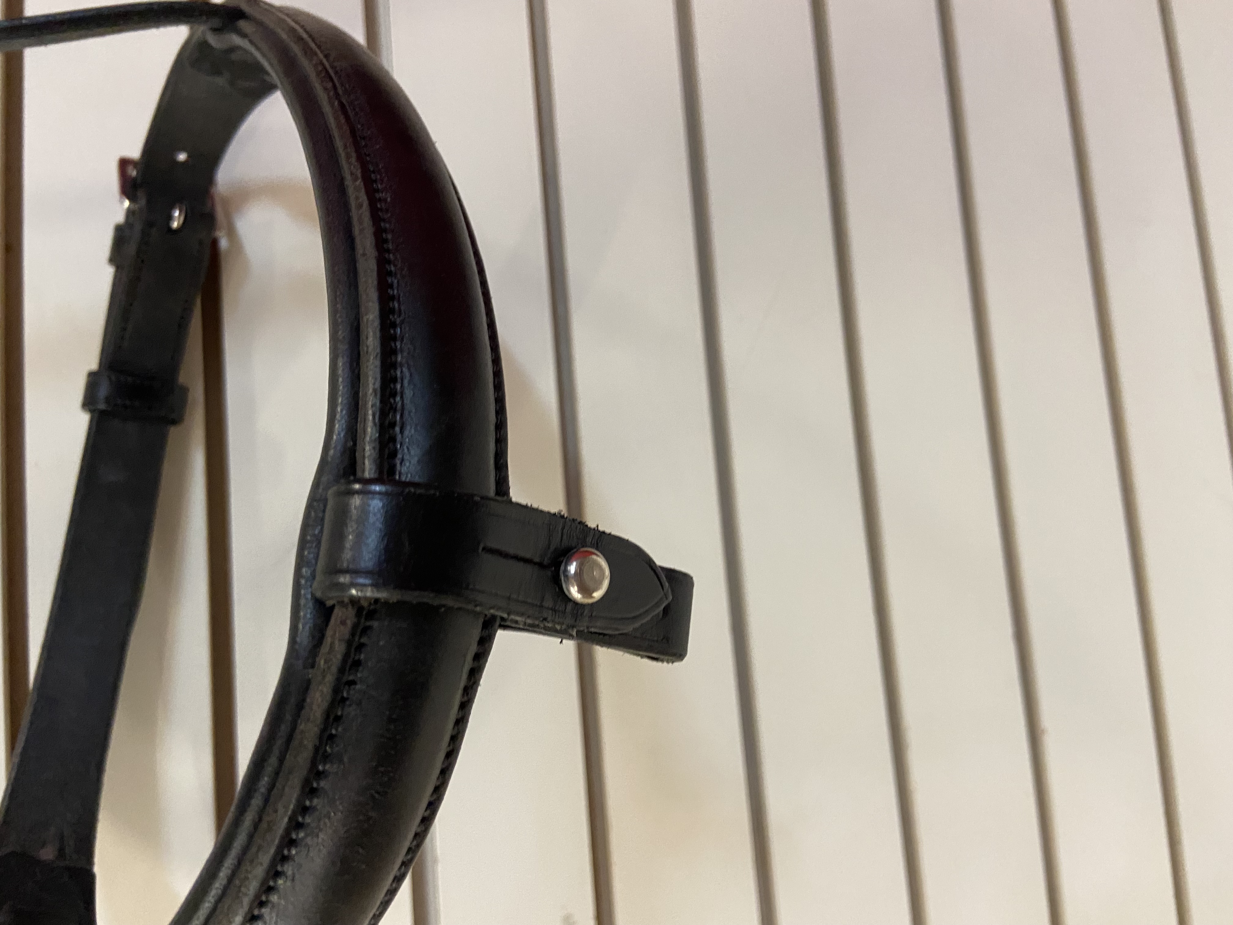 Jeffries Black Full Size noseband with flash converter. BNWOT