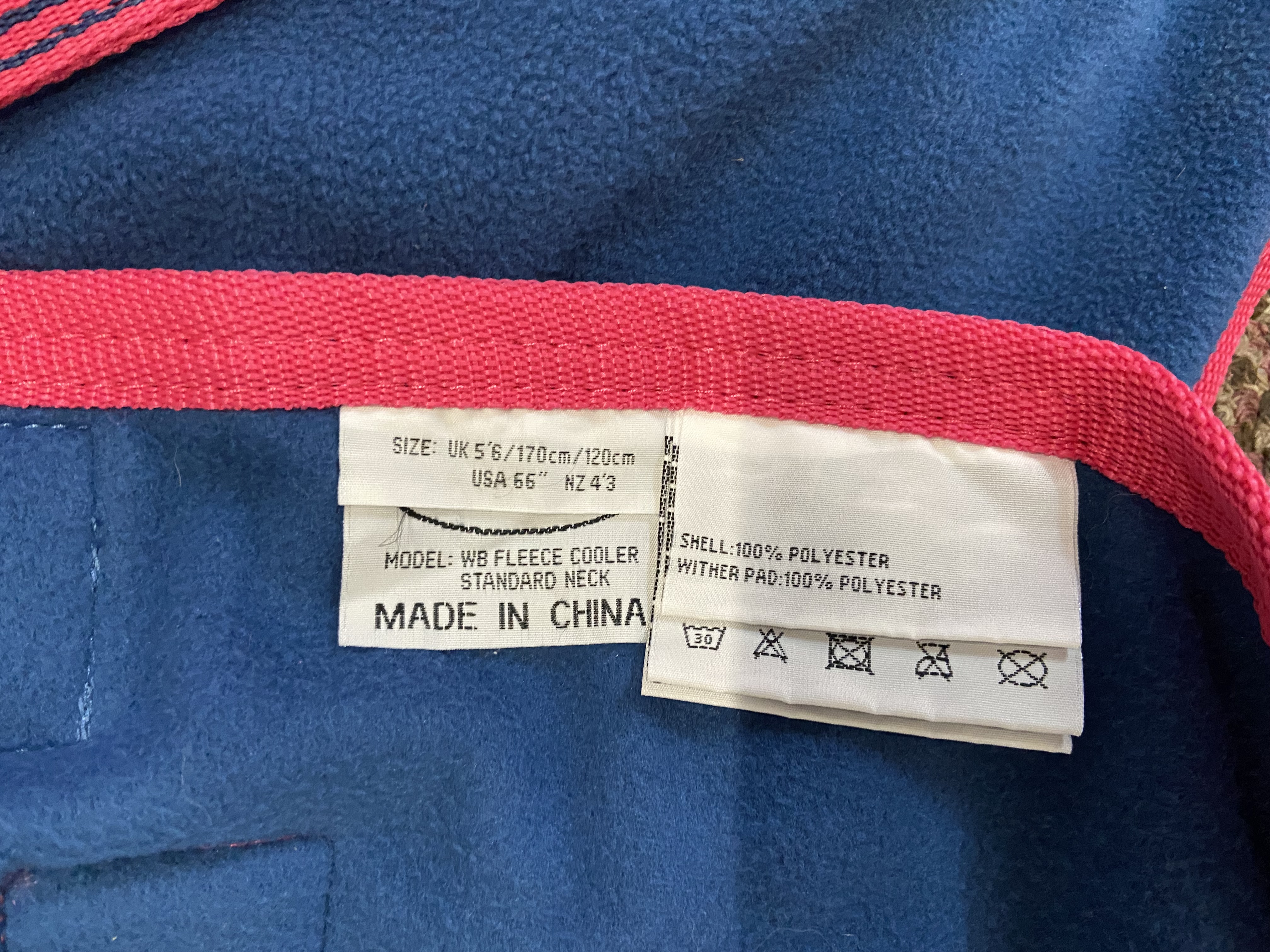 Weatherbeeta standaed neck fleece cooler. 5ft6. BNWT