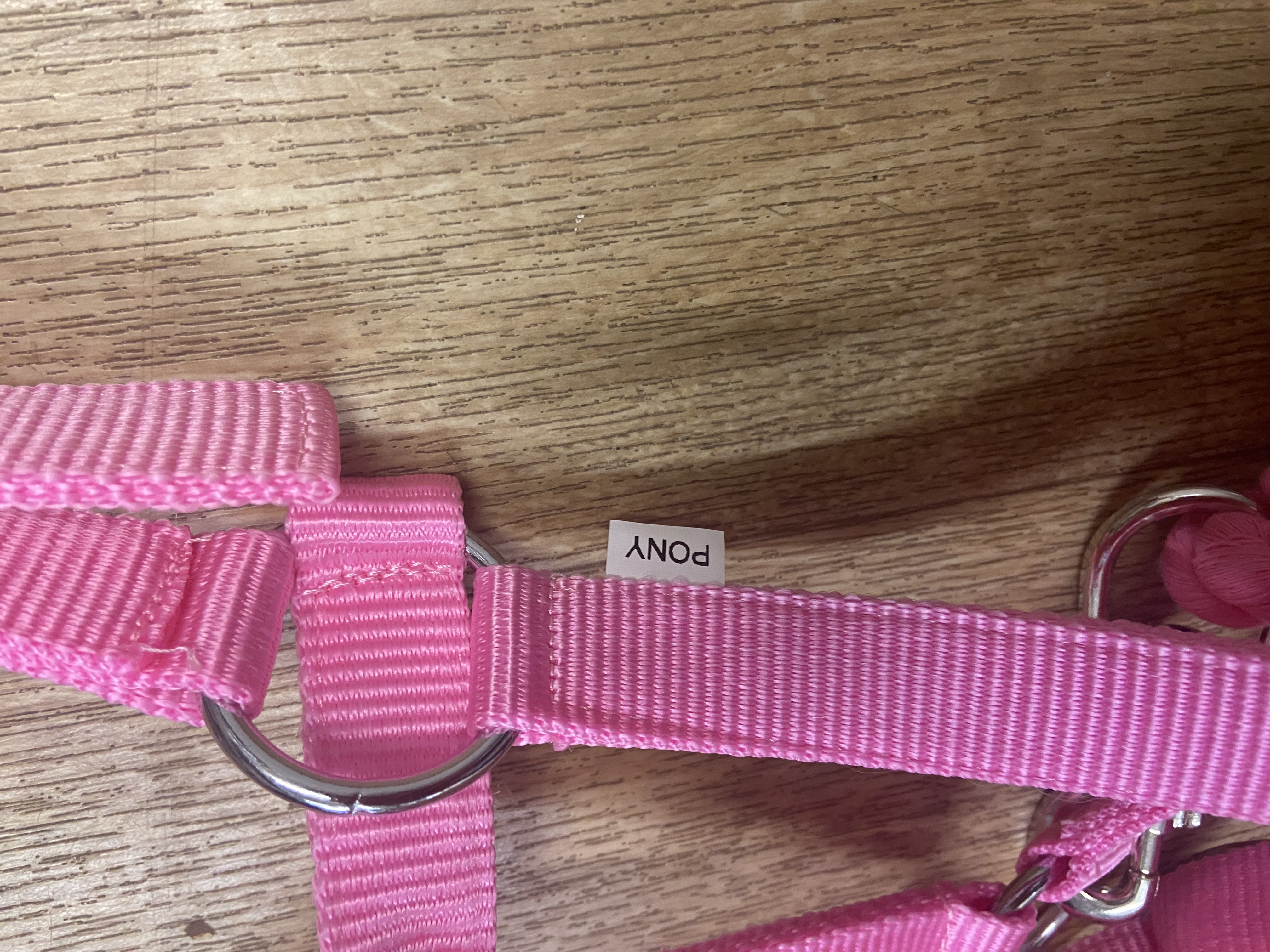 Rose Pink pony headcollar and leadrope. BN