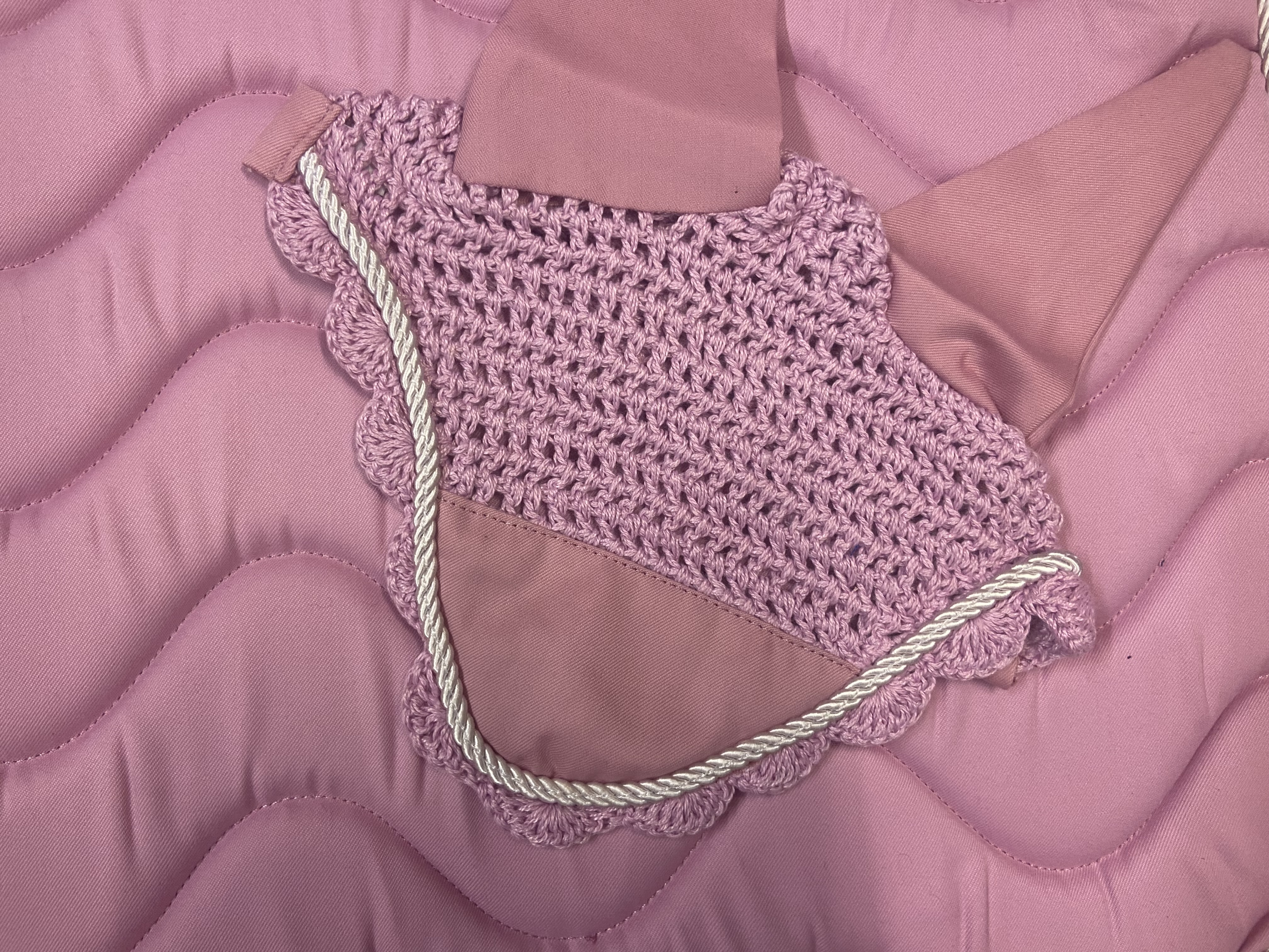 Sheldon saddlepad and ears set. Pony size. Pink or purple. BNIB