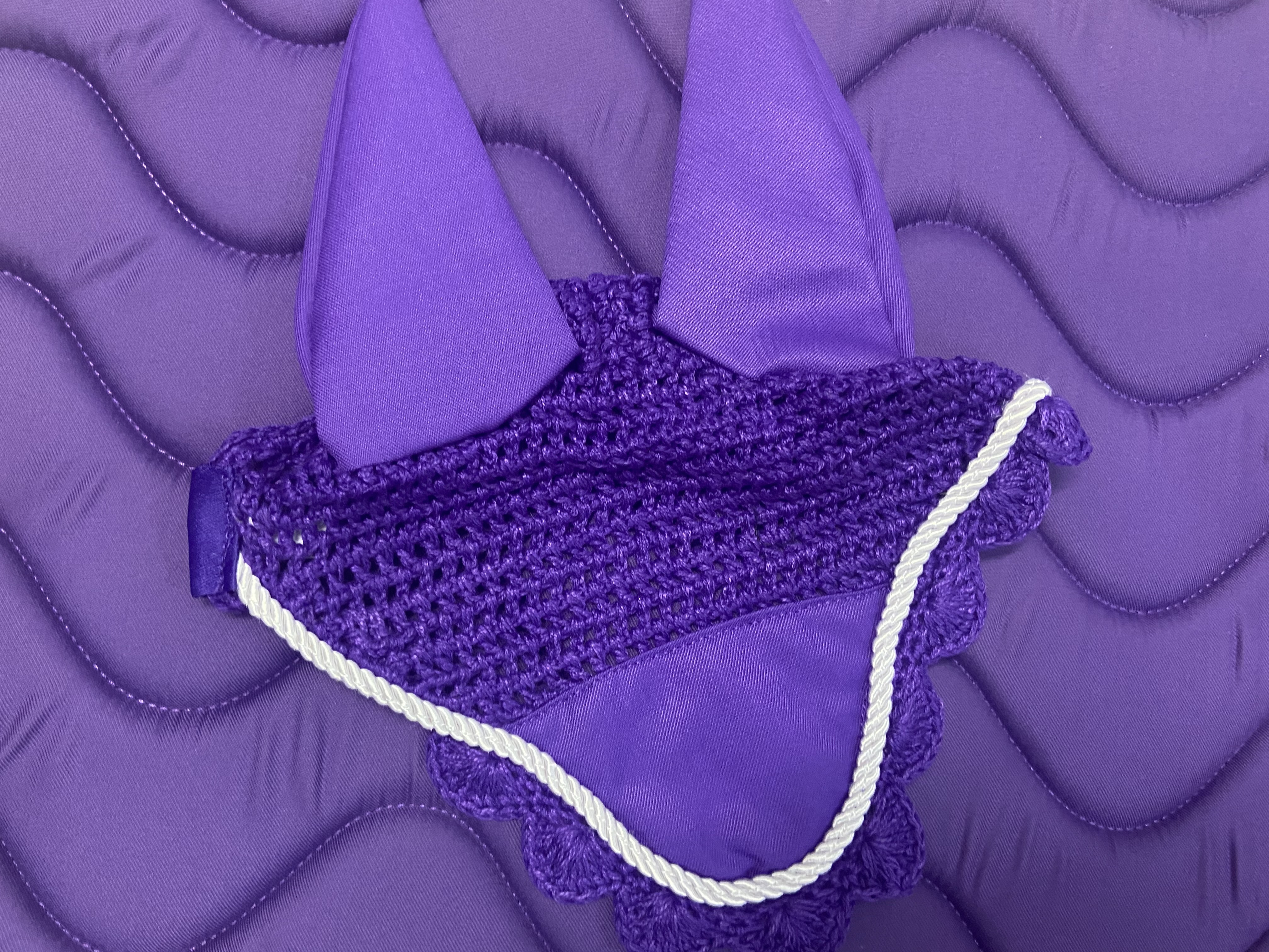 Sheldon saddlepad and ears set. Pony size. Pink or purple. BNIB