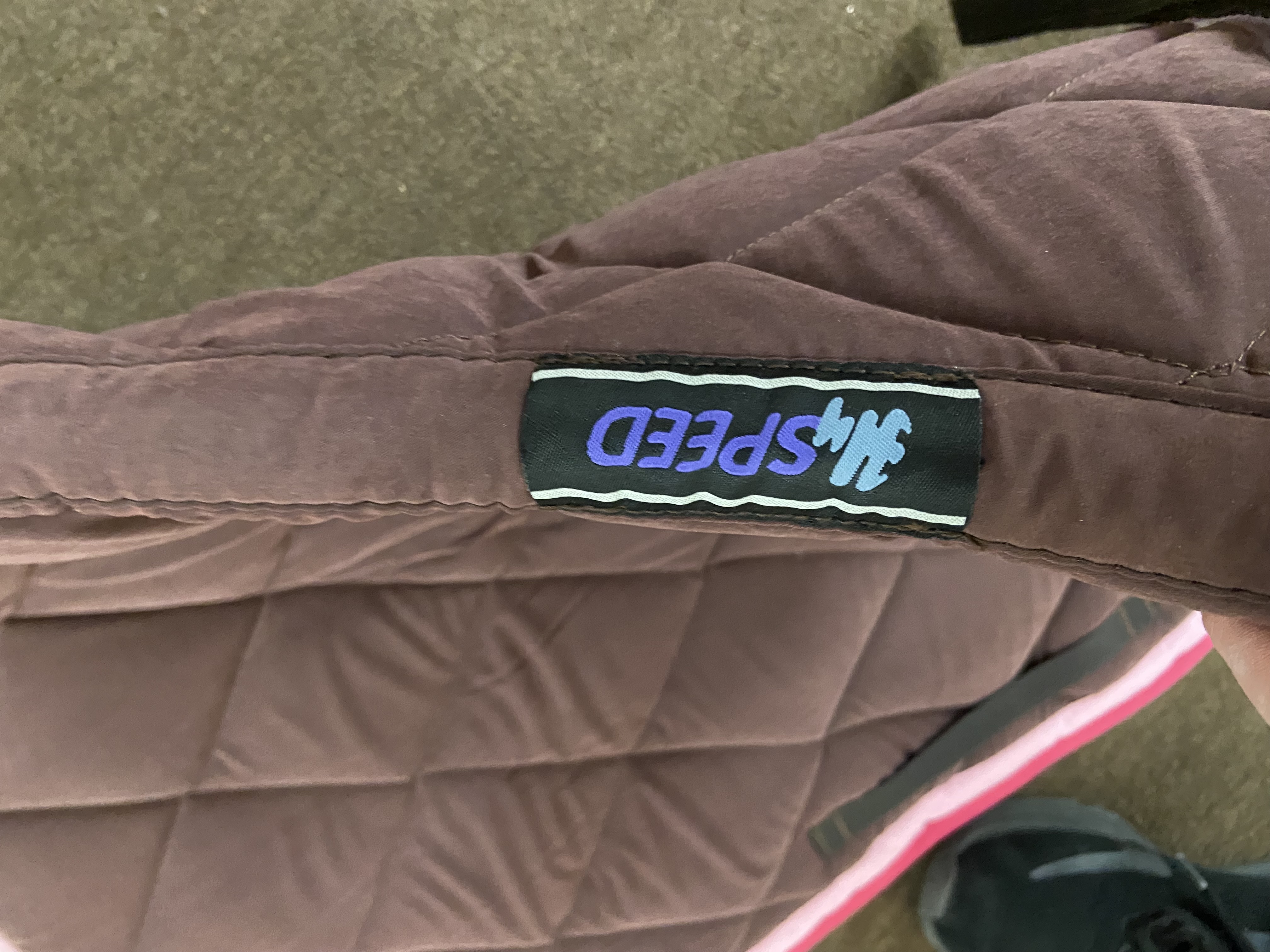 Hy Sport quilted saddlepad in brown. BNWT