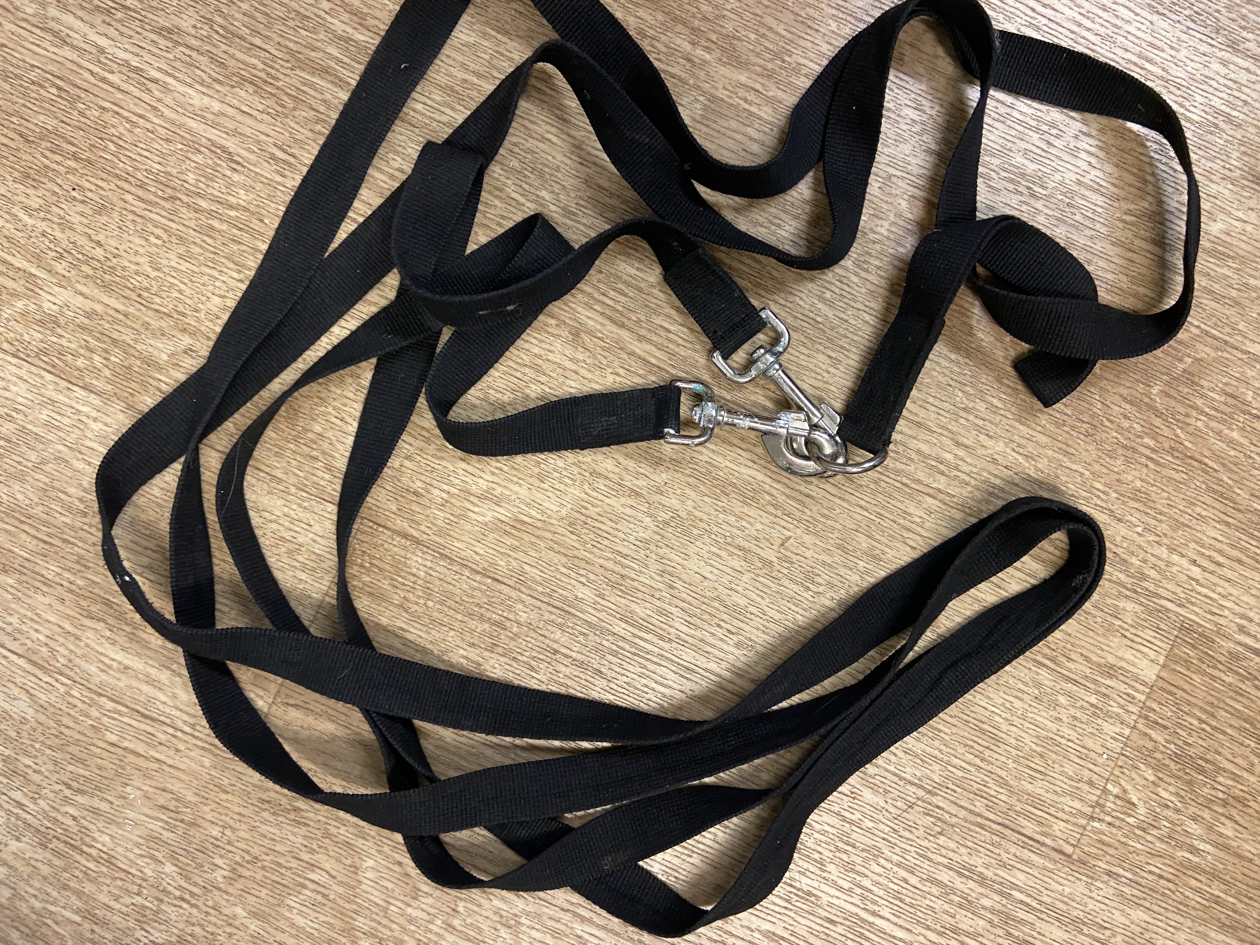 Black draw reins. One size preowned.