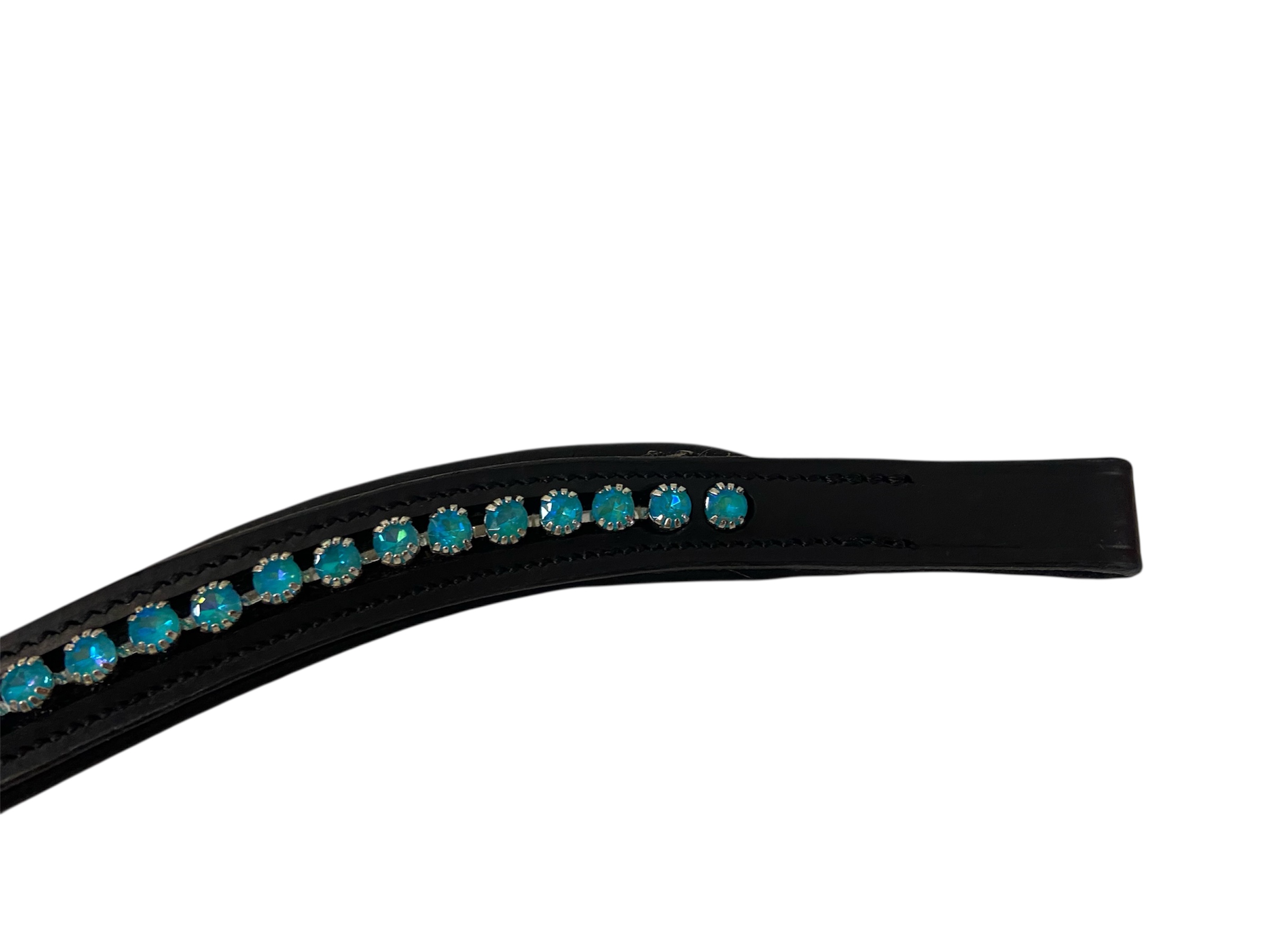 Signature wave turquoise browband. Black. Full. BNWT