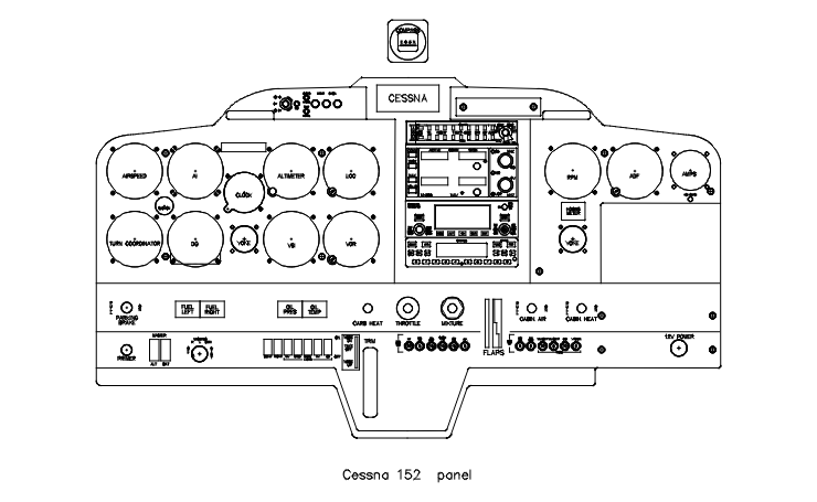 Cessna 152 panel