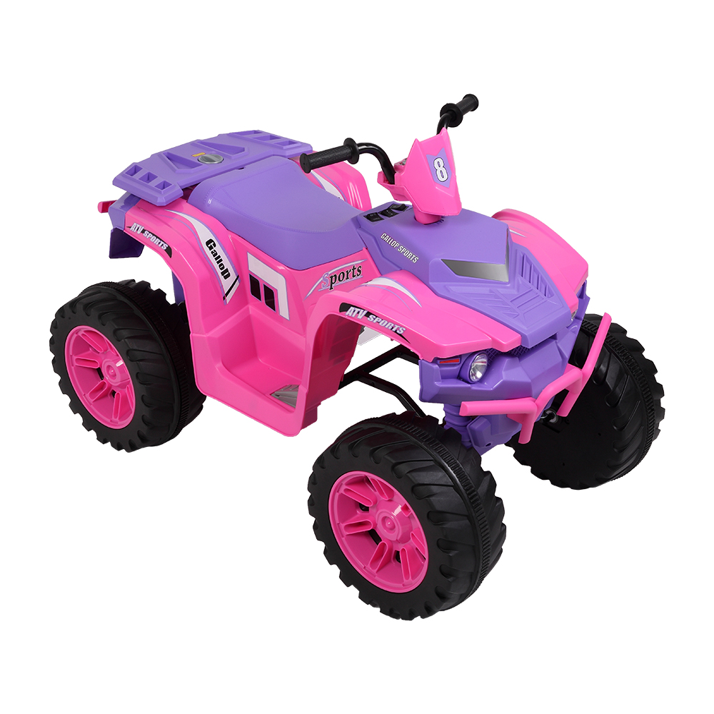 LEADZM LZ-9955 ALL Terrain Vehicle Dual Drive Battery 12V7AH*1 without Remote Control with Slow Start Pink & purple