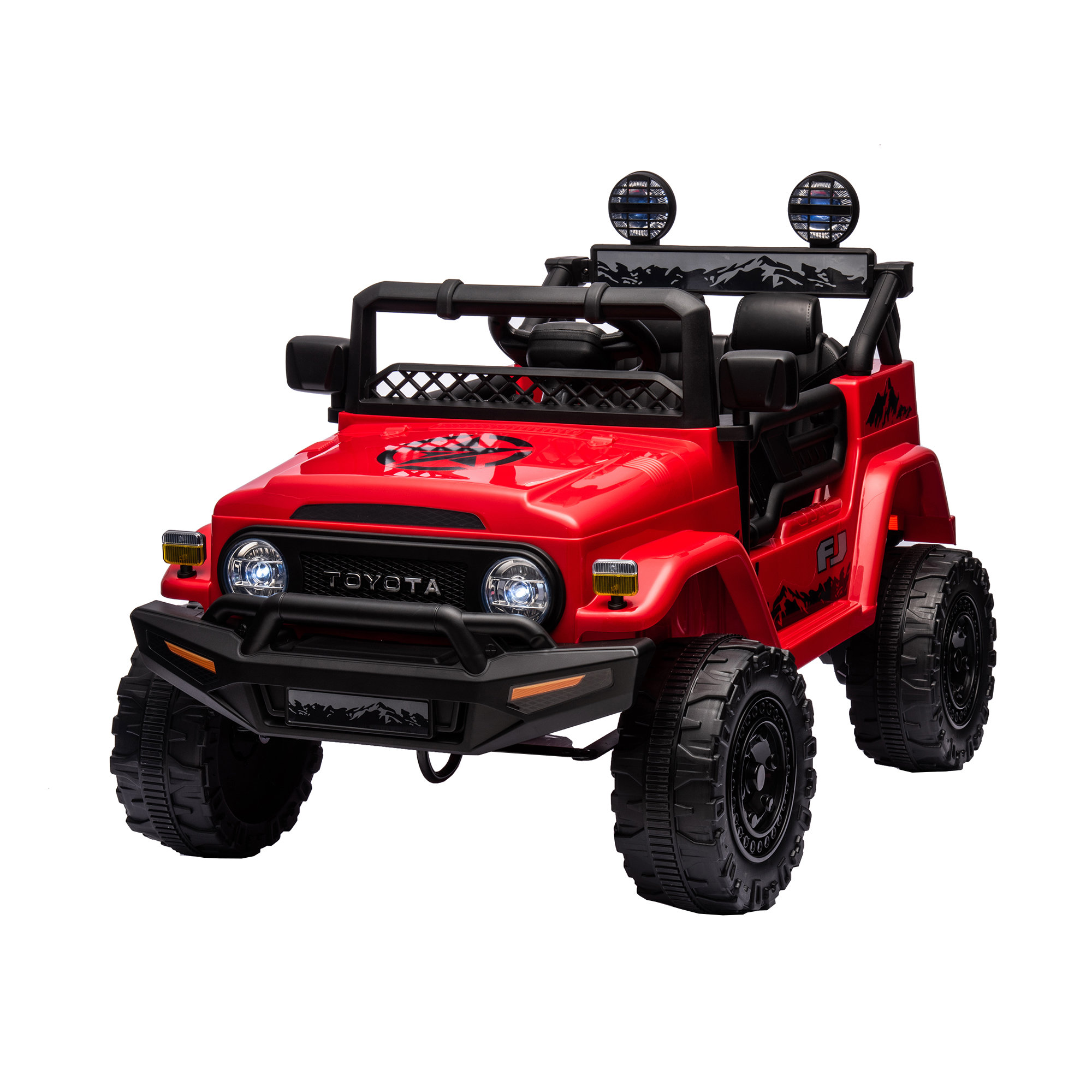 Licensed TOYOTA FJ Cruiser,12V Kids ride on car 2.4G W/Parents Remote Control,electric car for kids,