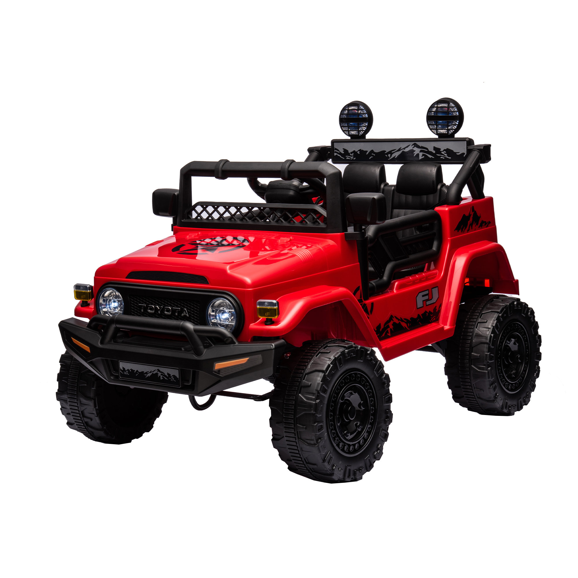 Licensed TOYOTA FJ Cruiser,12V Kids ride on car 2.4G W/Parents Remote Control,electric car for kids,