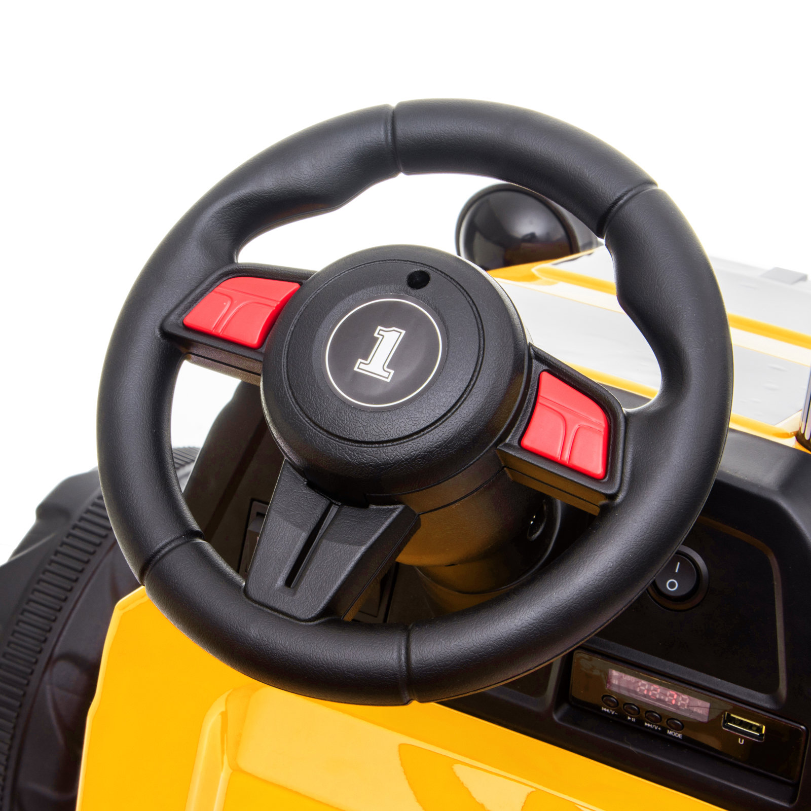 Toy Tractor with Trailer,3-Gear-Shift Ground Loader Ride On with LED Lights