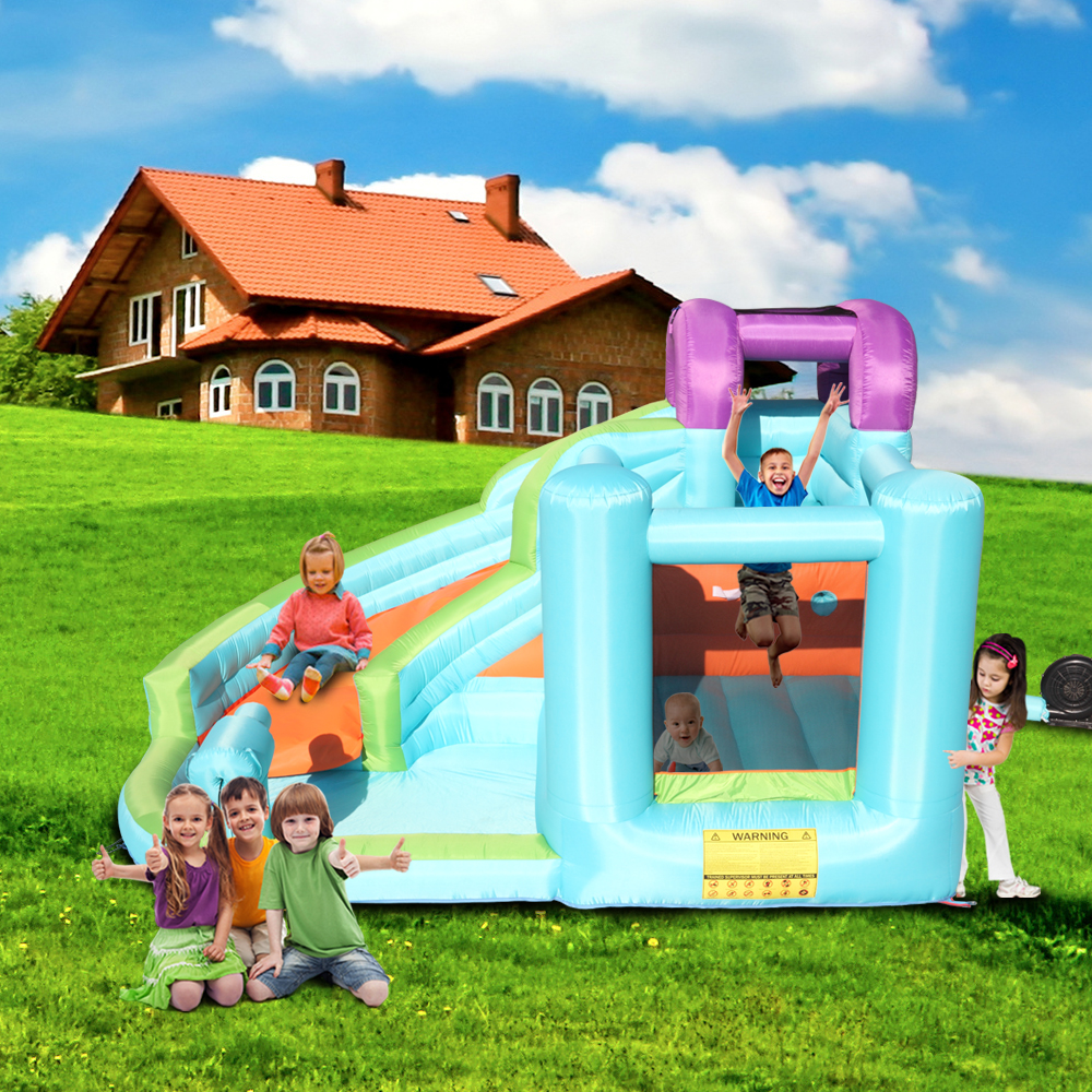 New Inflatable Bounce House, Slide Bouncer with Pool Area ,Climbing Wall, Large Jumping Area