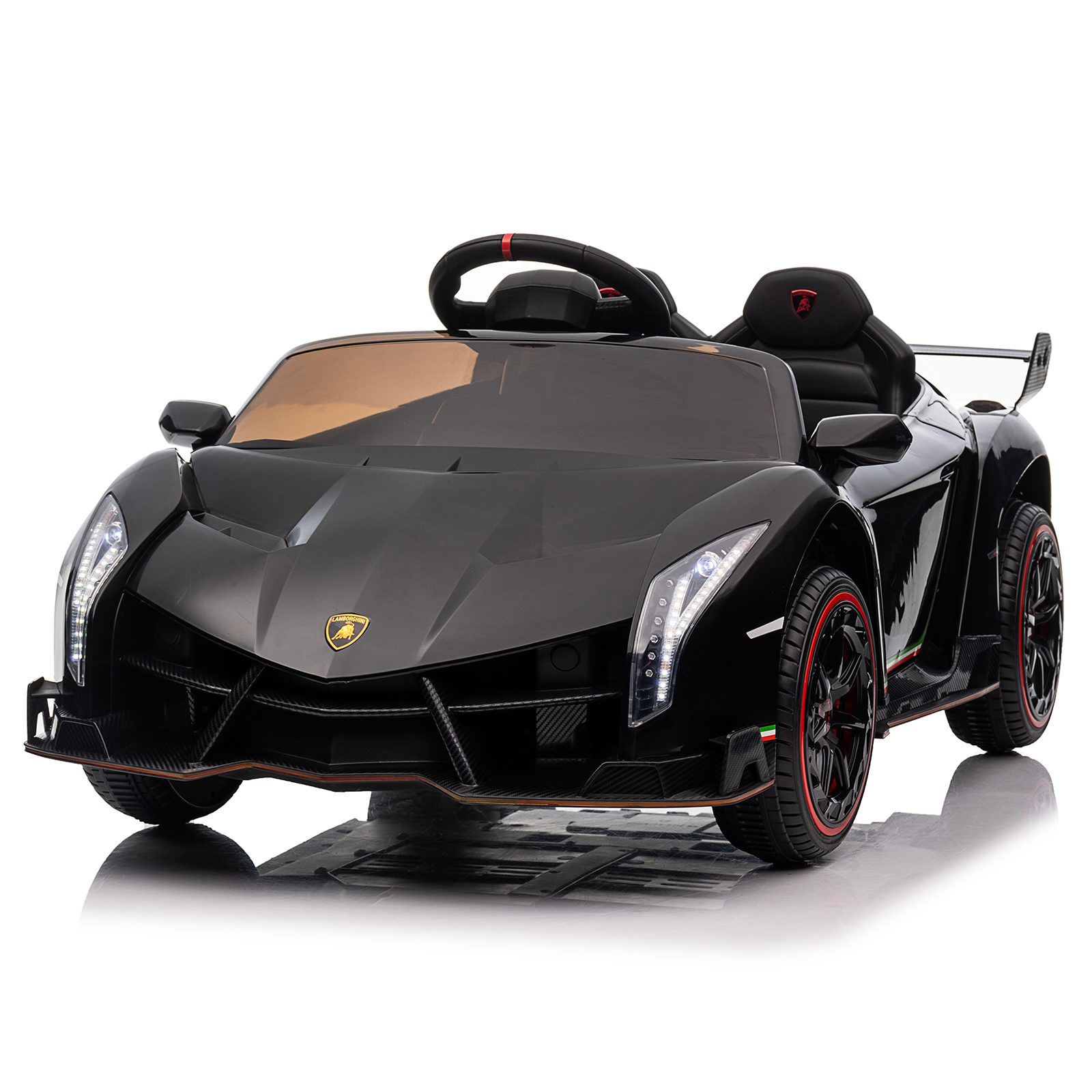 LEADZM Lamborghini Poison Small Dual Drive 12V 4.5AH with 2.4G Remote Control Sports Car Electric Ca