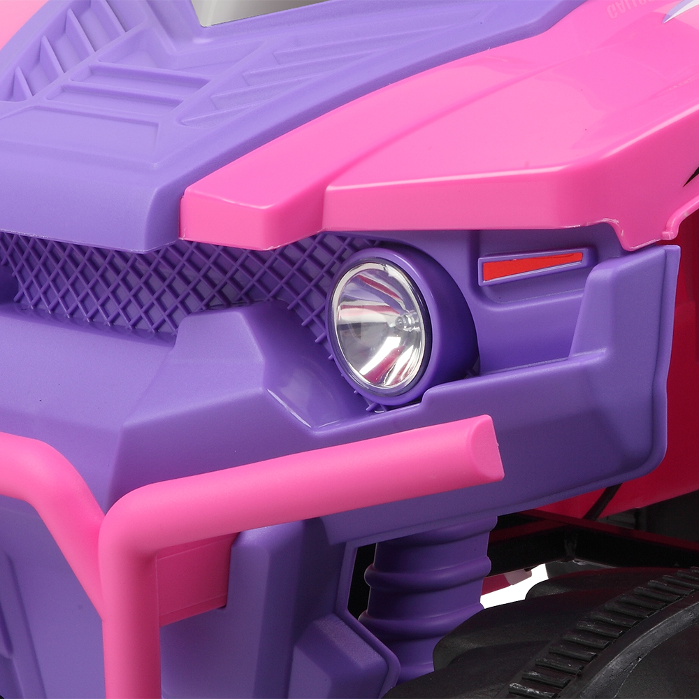 LEADZM LZ-9955 ALL Terrain Vehicle Dual Drive Battery 12V7AH*1 without Remote Control with Slow Start Pink & purple