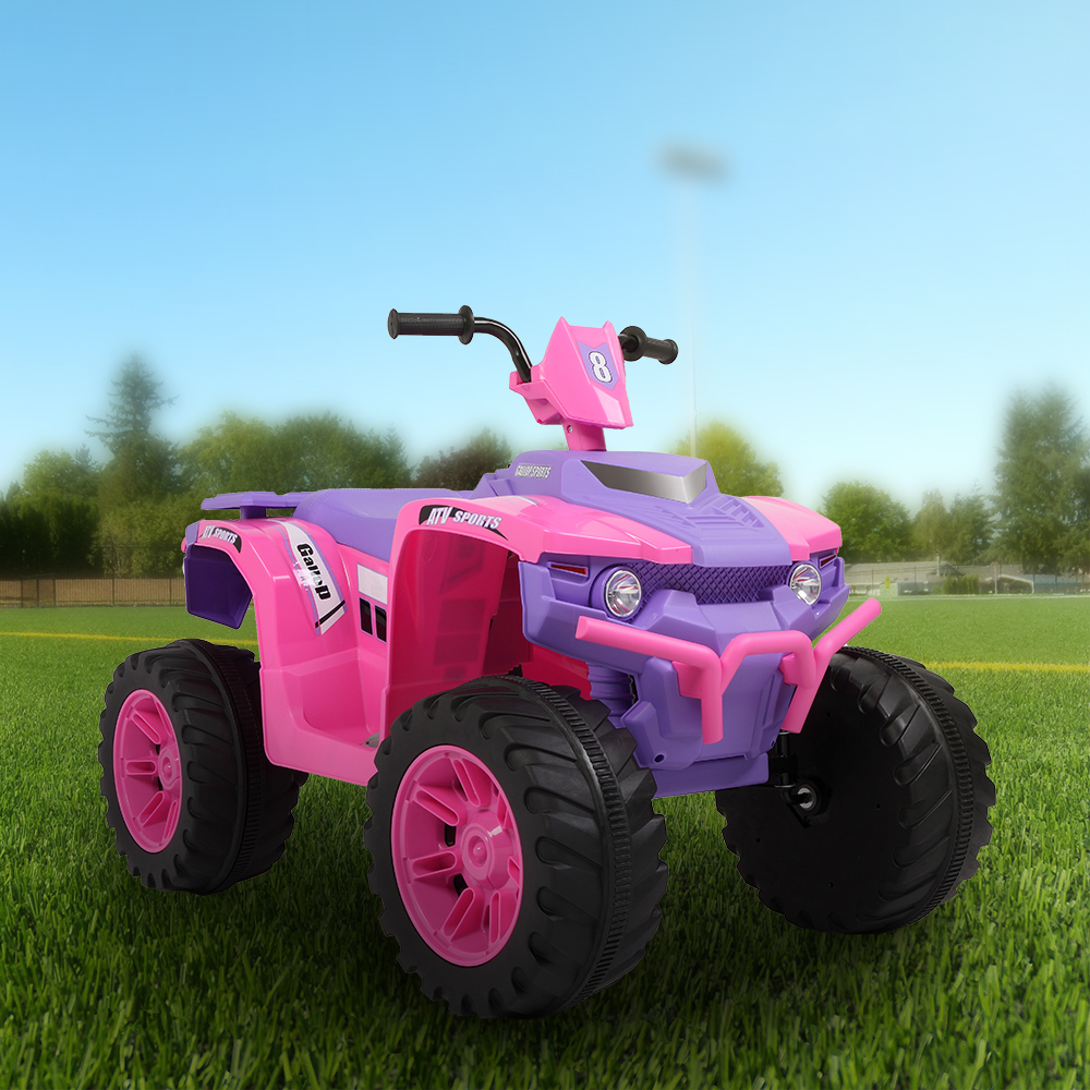 LEADZM LZ-9955 ALL Terrain Vehicle Dual Drive Battery 12V7AH*1 without Remote Control with Slow Start Pink & purple
