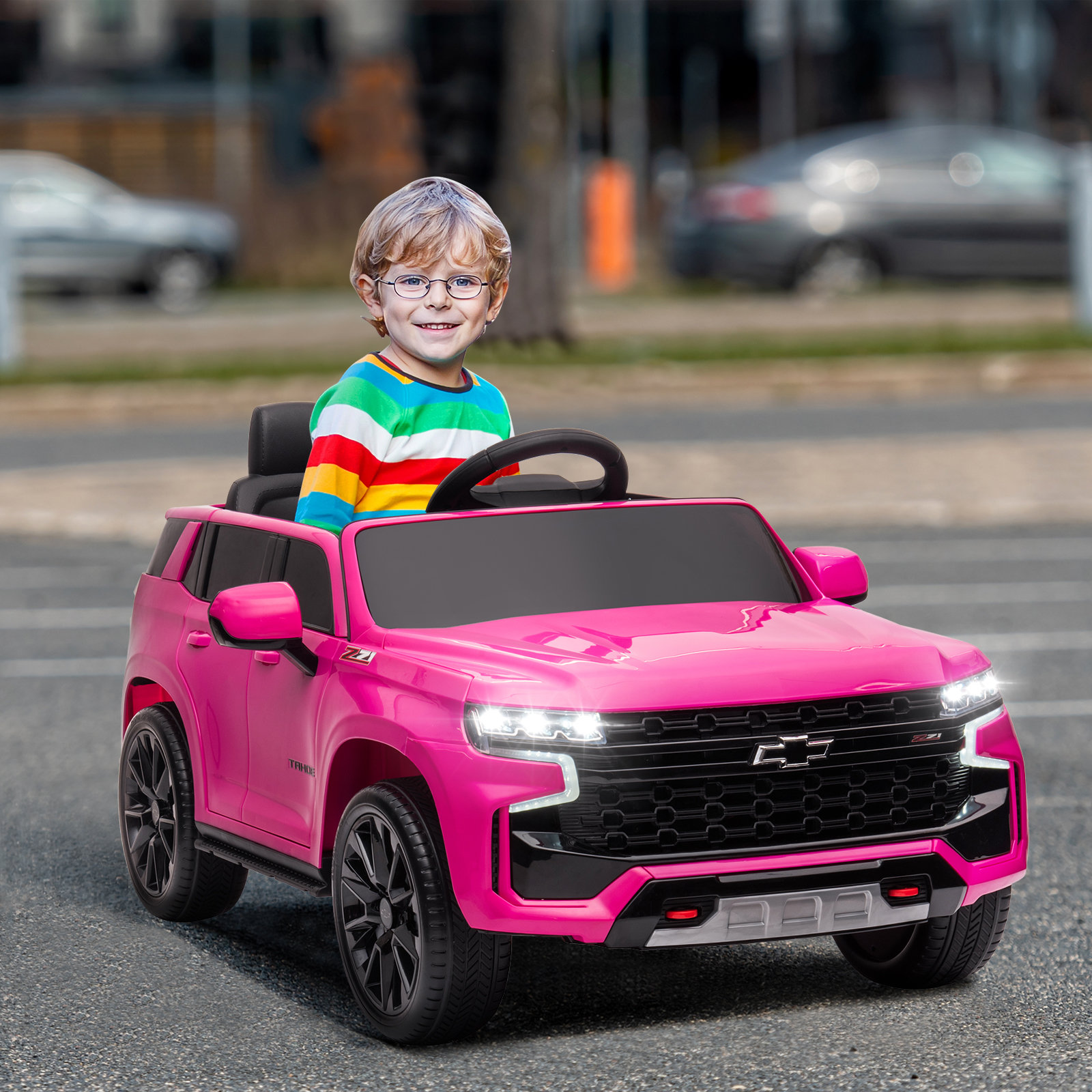 LEADZM Dual Drive 12.00V 7A.h with 2.4G Remote Control HL588 Chevrolet Tahoe SUV Pink